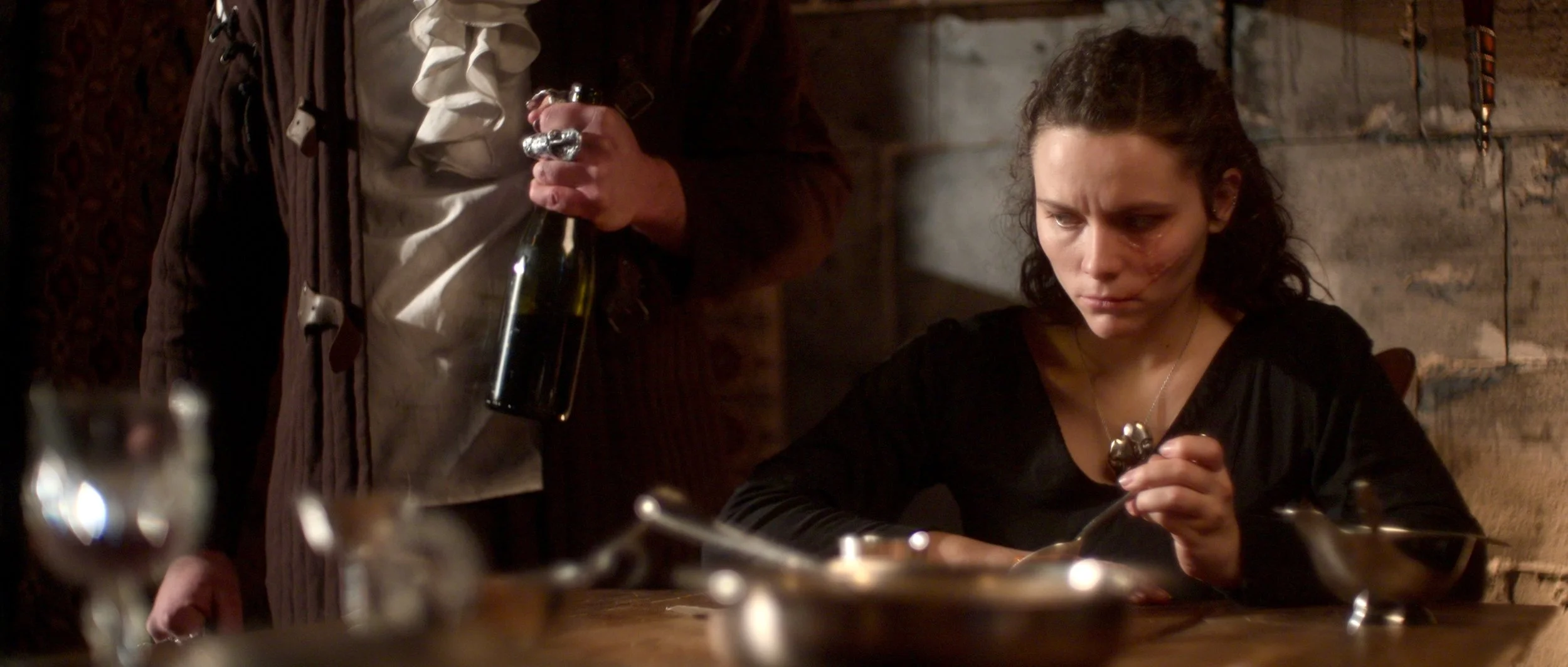 Chloé Désiré playing in The Beast We Hunt a dark fantasy short film by Arthur Beauchet