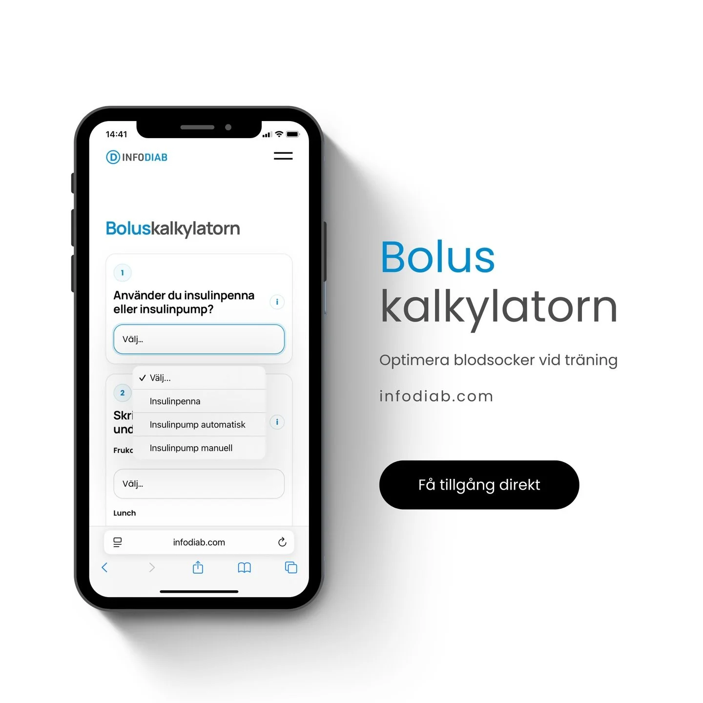 Optimera blodsocker vid tr&auml;ning 🏋️

Boluskalkylatorn &auml;r en webbapp som hj&auml;lper vuxna personer med typ 1 diabetes att justera snabbverkande insulindoser (bolus) f&ouml;re och efter tr&auml;ning f&ouml;r att minska risken f&ouml;r l&ari