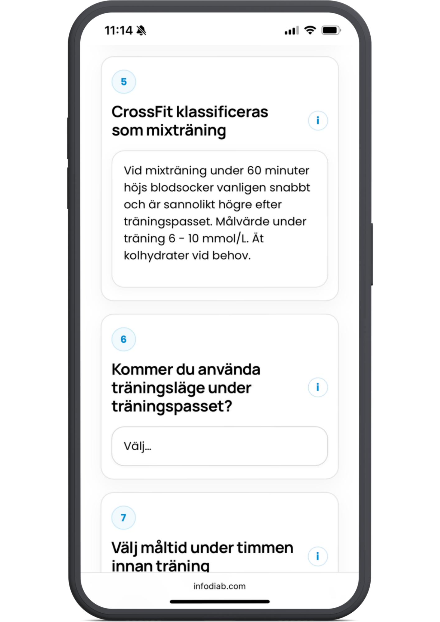 5. Se hur blodsocker sannolikt påverkas av träningen. Använd detta som vägledning inför justering av bolusdoser.