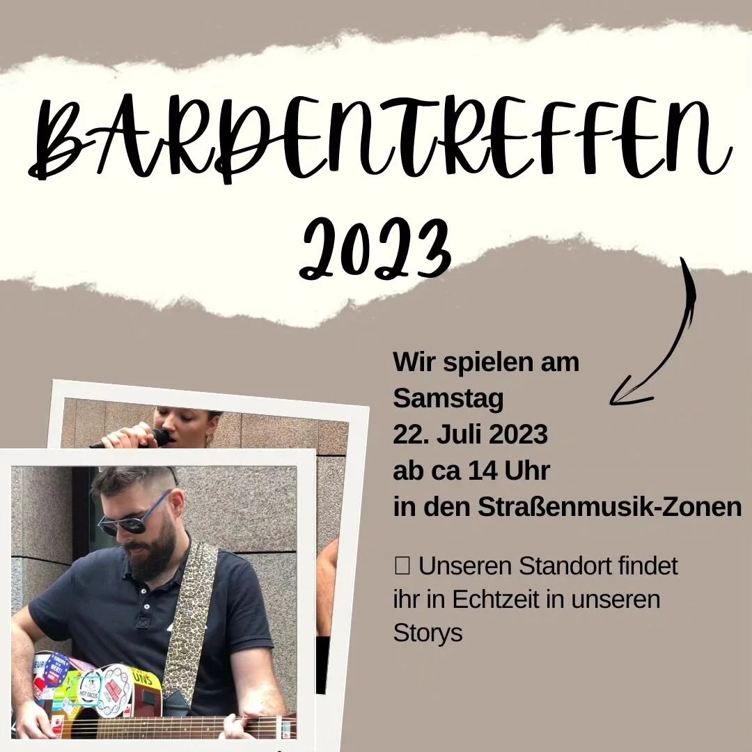 Wir freuen uns schon am Samstag auf dem BARDENTREFFEN ein bisschen was zum besten zu geben 🥳🥳
