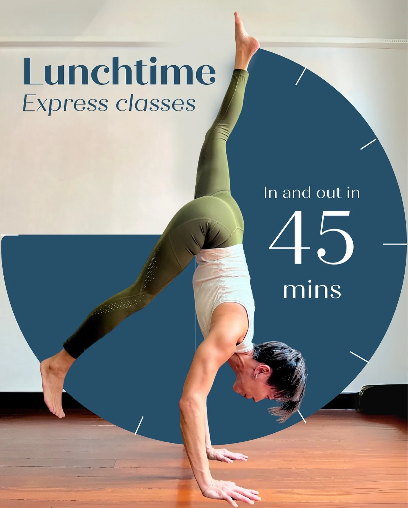 β±οΈ In. Move. Out. Back to work.
Introducing our brand-new Lunchtime Express Classes — just 45 minutes to move, breathe, and reset your body & mind. Perfect for your midday break. πΌβ¨
We’re also making your studio visit even more eff