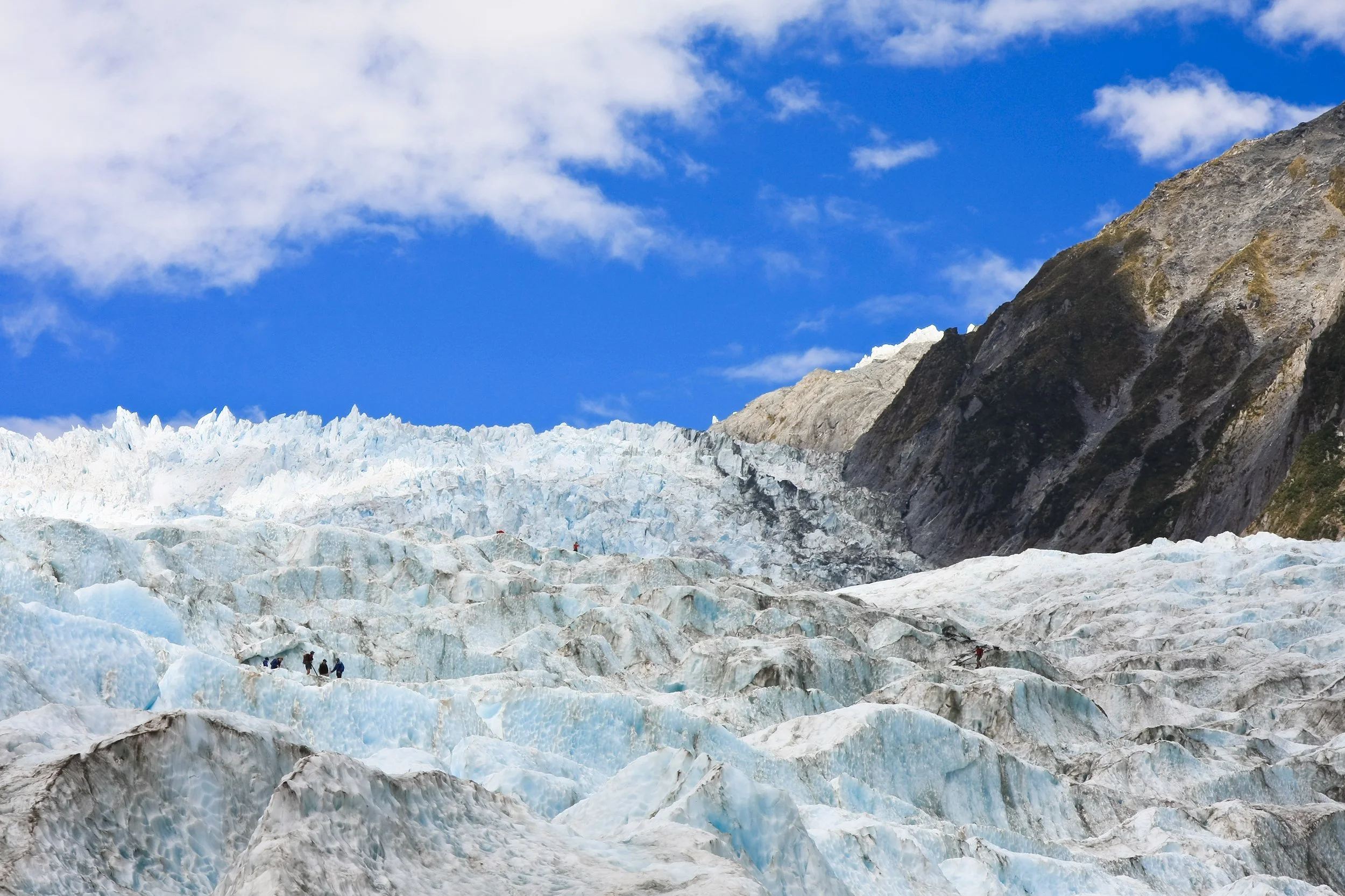 Franz Josef Glacier among the Southern Alps of New Zealand