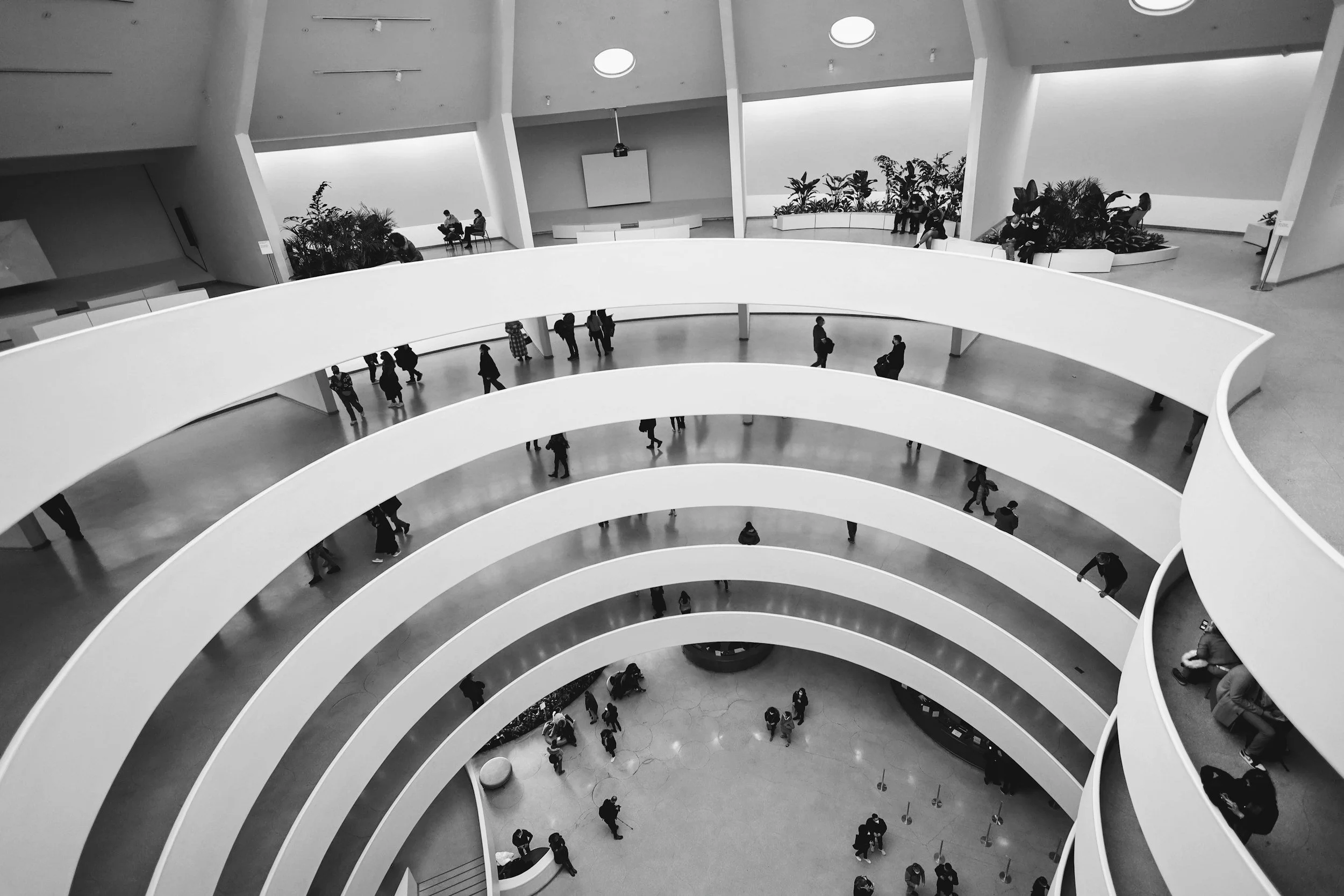 Solomon R. Guggenheim Museum, New York — galleries around Frank Lloyd Wright’s spiral rotunda.