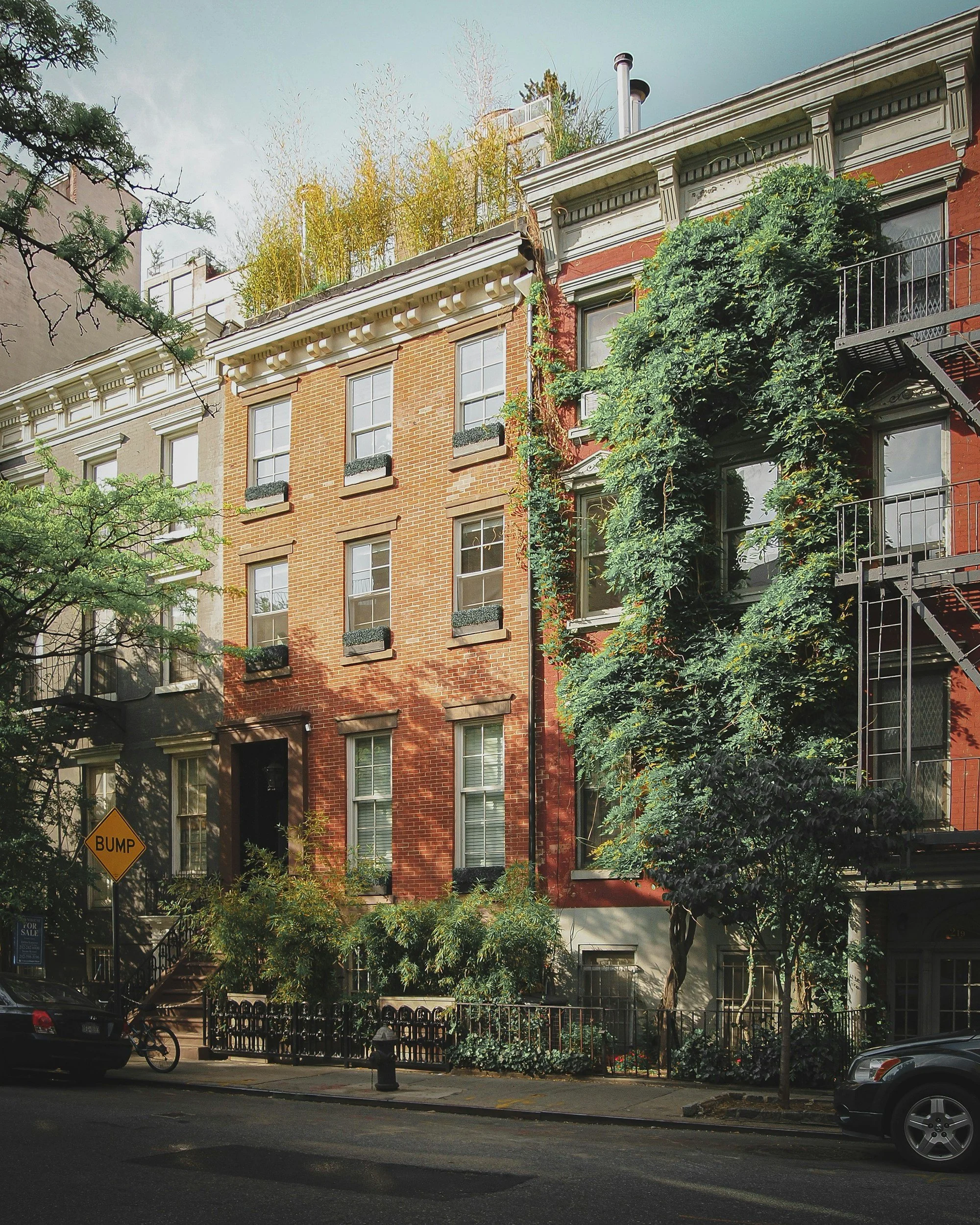 North American city neighborhood with historic buildings and streets