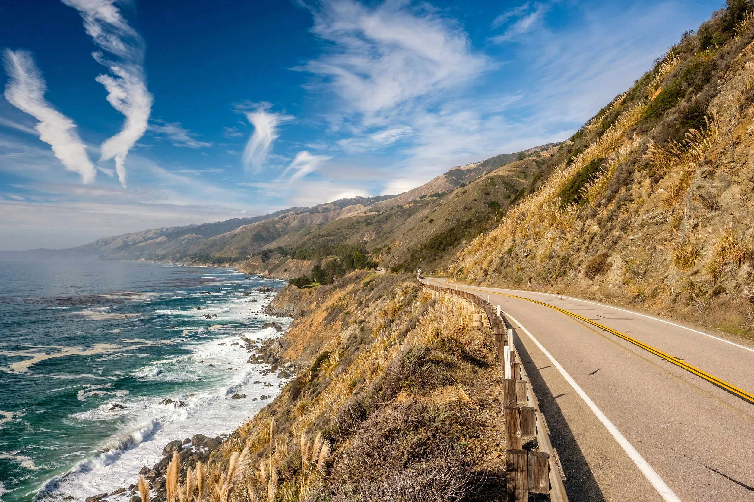 California coast road trip and Pacific shoreline
