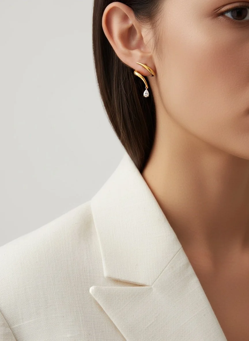 Water Drop Stud