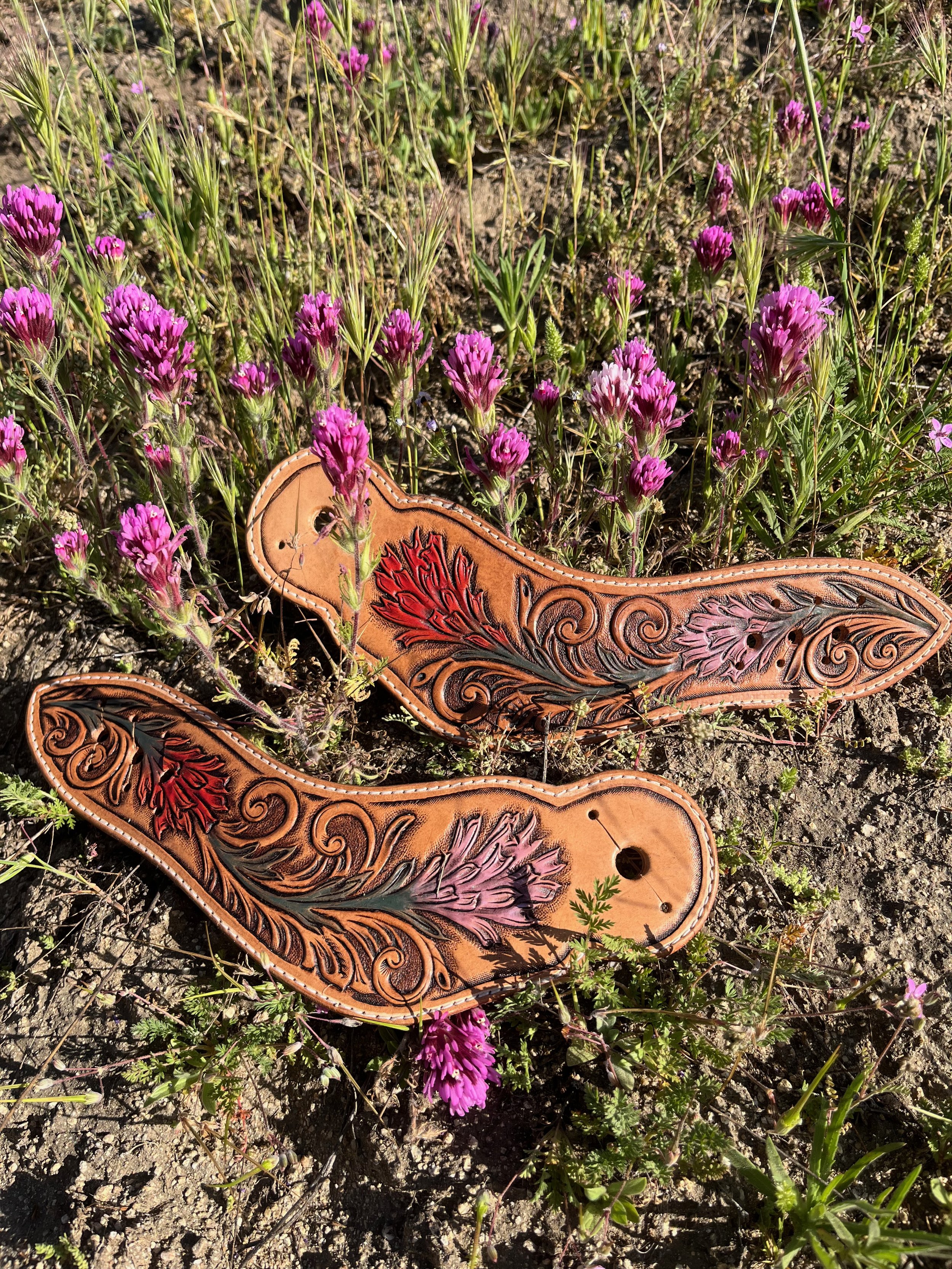 Indian Paintbrush Spur Straps PREORDER
