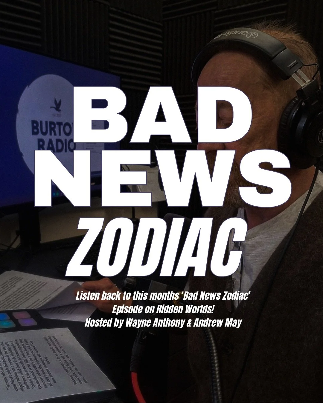 You can listen back on our Mixcloud &amp; Spotify to hear what May is going to look like for you and your Zodiac Sign!✨💫 &lsquo;Bad News Zodiac&rsquo; on Hidden Worlds 

LINK IN BIO ⬆️🔗

Burtonradio.co.uk

#burtonradio #burtonupontrent #hiddenworld