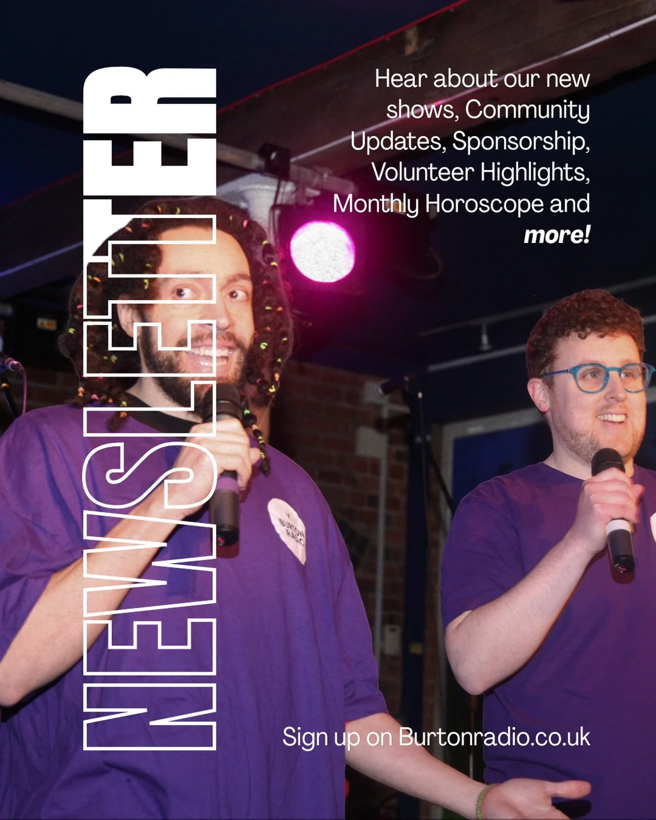 We&rsquo;ve got a monthly Newsletter baby! 🤩 If you missed out on May&rsquo;s edition DO NOT WORRY!🚨Because you can always catch up in June, sign up through our website and enjoy! 

Burtonradio.co.uk

Newsletters to released at the end of each mont