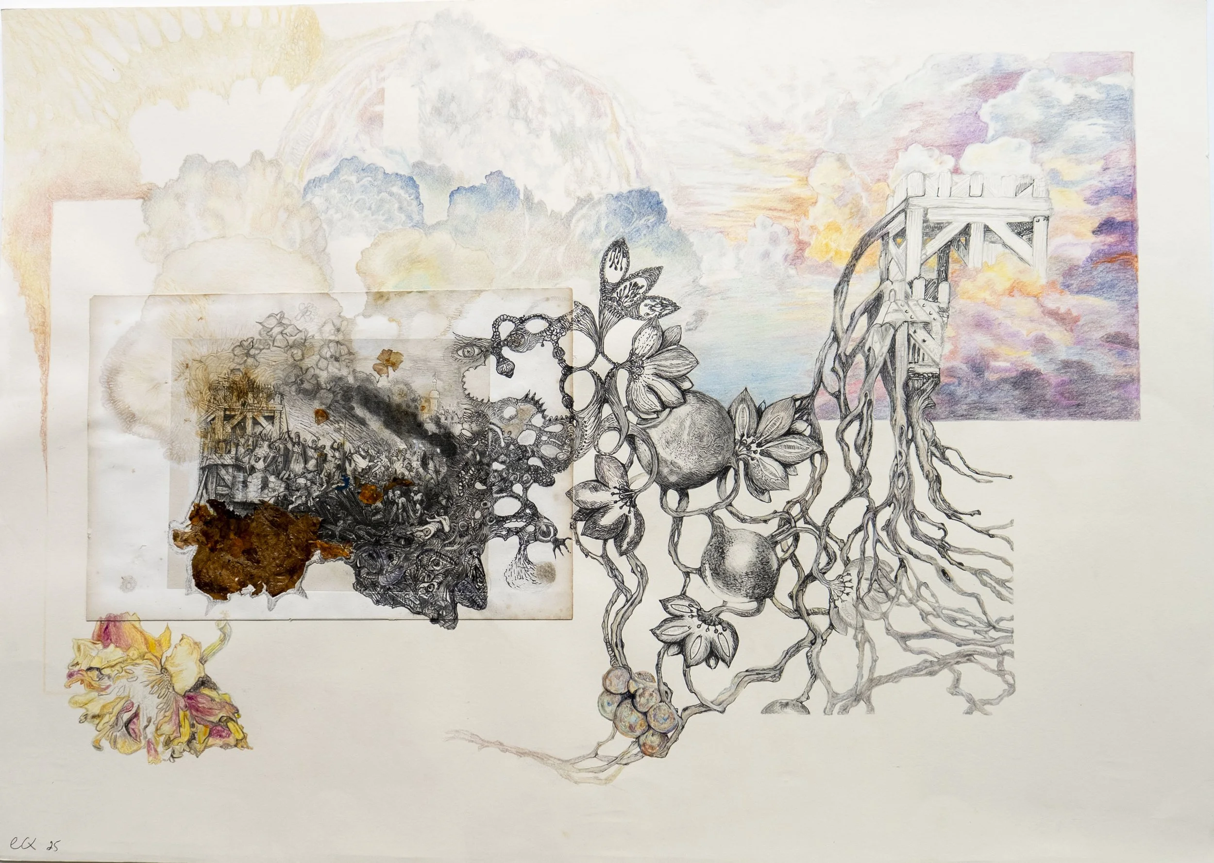 Avalanches - série Échos de mémoire -
50 x 70 cm - 2024