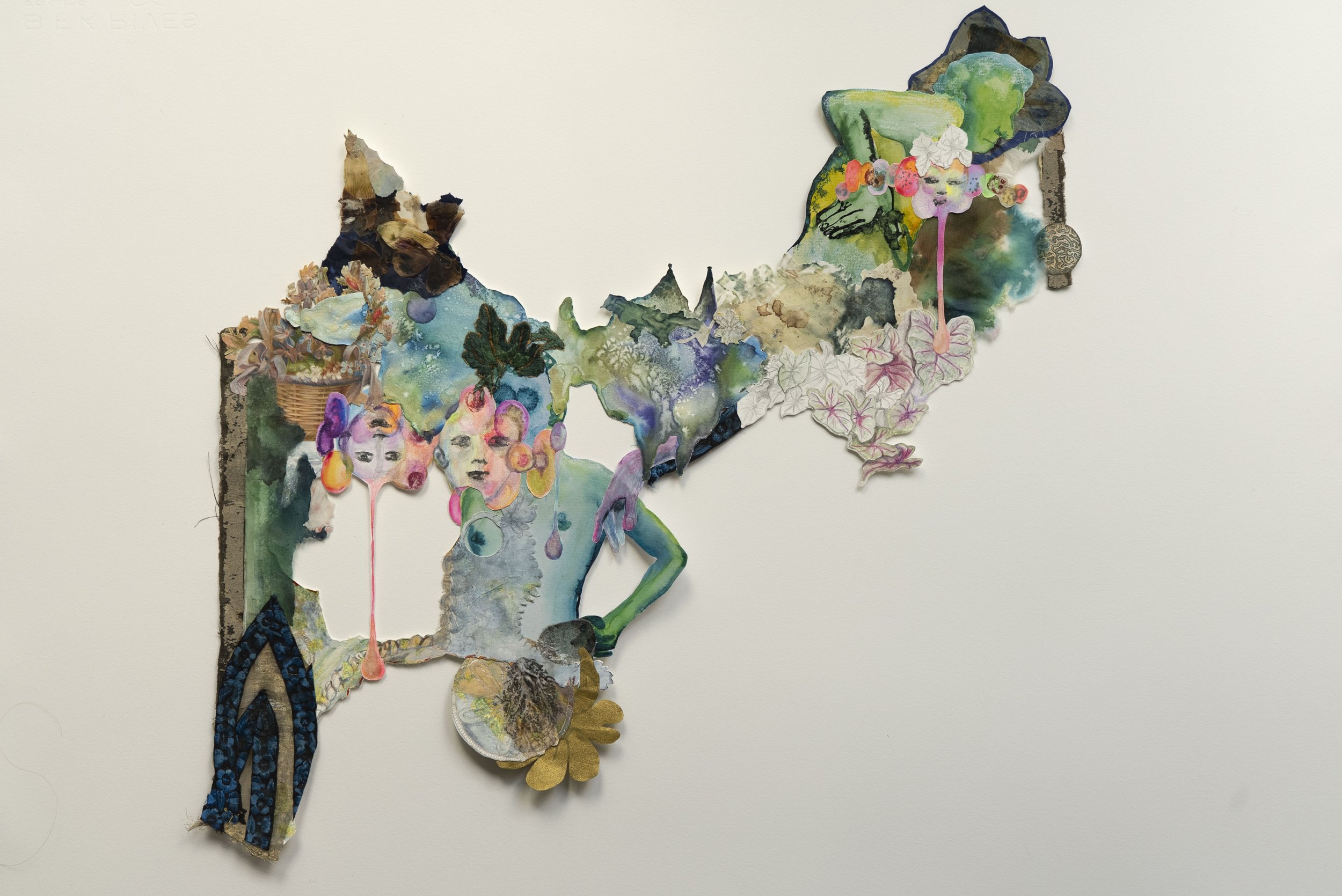 En hauts lieux, série Greffes 17 - 46 x 49 cm - 2025