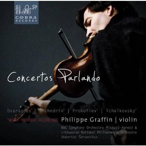Tchaikovsky Violin Concerto ( Cadenza Ysaÿe )
Rodion Shchedrin "Concerto Parlando", Prokofiev "five melodies" ( orch. Shchedrin) Dvarionas "by the lake" 
(click on image for details )