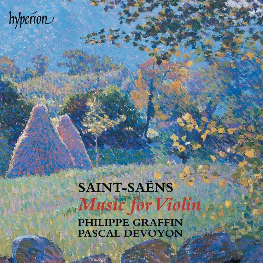 Saint-Saëns Sonatas 1 and 2, Tryptique, Berceuse, 2 Elegies 
 (-click on image for details)