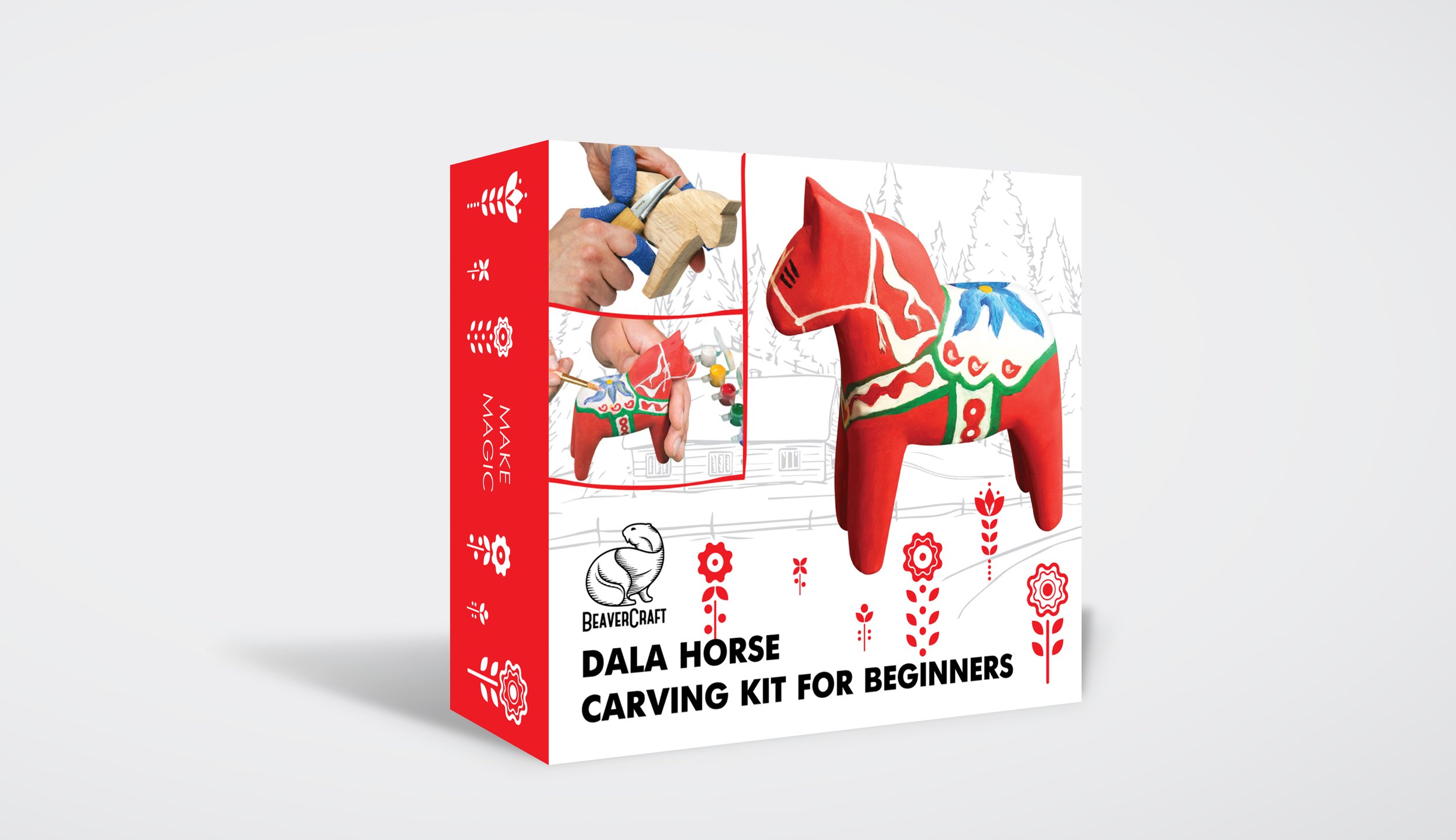 DIY02 Dala Horse Carving Kit