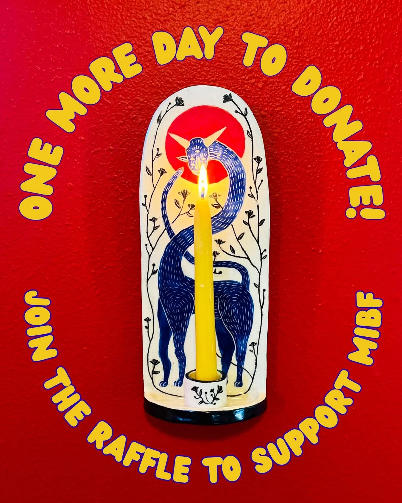 Hi all! I&rsquo;m picking a winner tomorrow morning. Don&rsquo;t delay ❤️ I&rsquo;m raffling off this candle holder to support the vital work being done by @mw_bondfund 🕯️How to enter:
1. Venmo me 5$ or whatever you&rsquo;re able to contribute at Ni