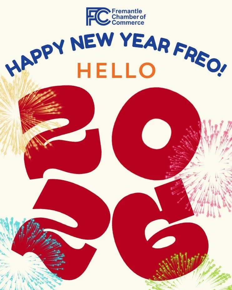 New year, new momentum.🎉
Happy New Year from the Fremantle Chamber of Commerce! We&rsquo;re looking forward to another year of collaboration, innovation &amp; supporting the businesses that power Fremantle! 🙌✨
#freochamber #fremantle #newyear