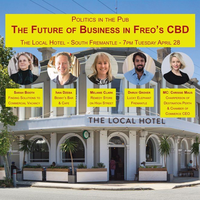Tonight&rsquo;s the night! 🍻
Don't miss your chance to be part of the conversation shaping the future of business in the Fremantle CBD.

Led by MC @chrissiemaus hear from local business leaders as they unpack the challenges &amp; opportunities ahead