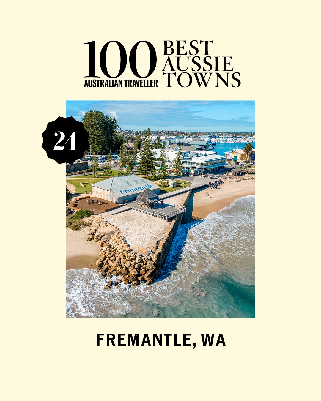 BIG NEWS FOR FREO 🌊✨
We&rsquo;re beyond proud to see Fremantle named #24 in Australian Traveller&rsquo;s 100 Best Towns in Australia to Travel to! 🎉⚓
From our rich maritime history to our buzzing arts scene, incredible hospitality &amp; unmistakabl