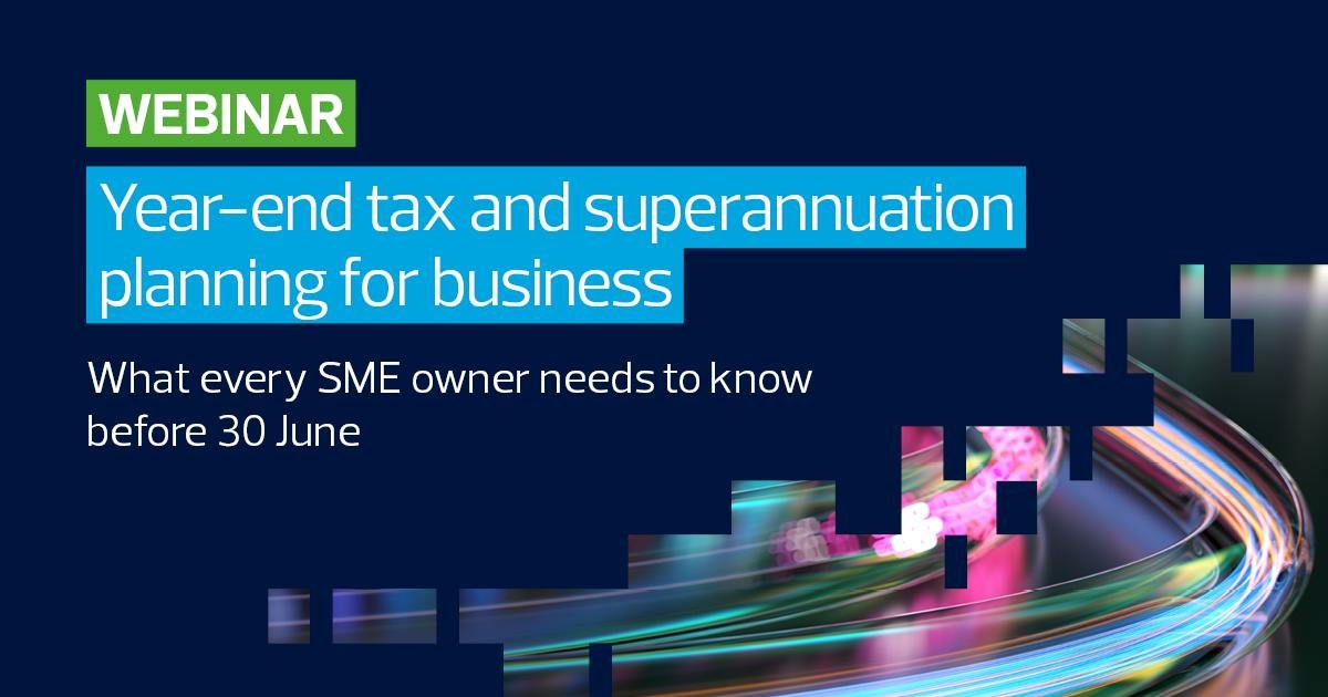 EOFY is coming in FAST 💼⏳And there&rsquo;s a LOT business owners need to know.
Join this Business Essentials Webinar on 19 May, designed for SMEs looking to get strategic, not just compliant 📊✨
From tax deductions &amp; trusts to super strategies &