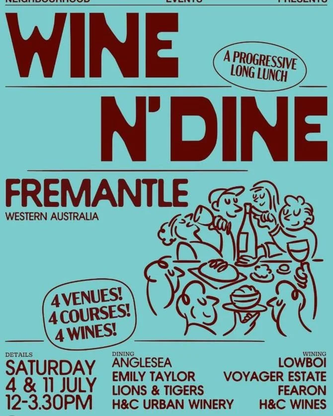 Two weekends. Four venues. Endless good wine energy 🍷🔥
@winendine.official is taking over Freo for TWO delicious weekends celebrating the best of our local food, wine &amp; hospo scene 🫶🏻🍽️
🍷 Saturday 4 &amp; 11 July 2026
⏰ 12PM &ndash; 3:30PM
