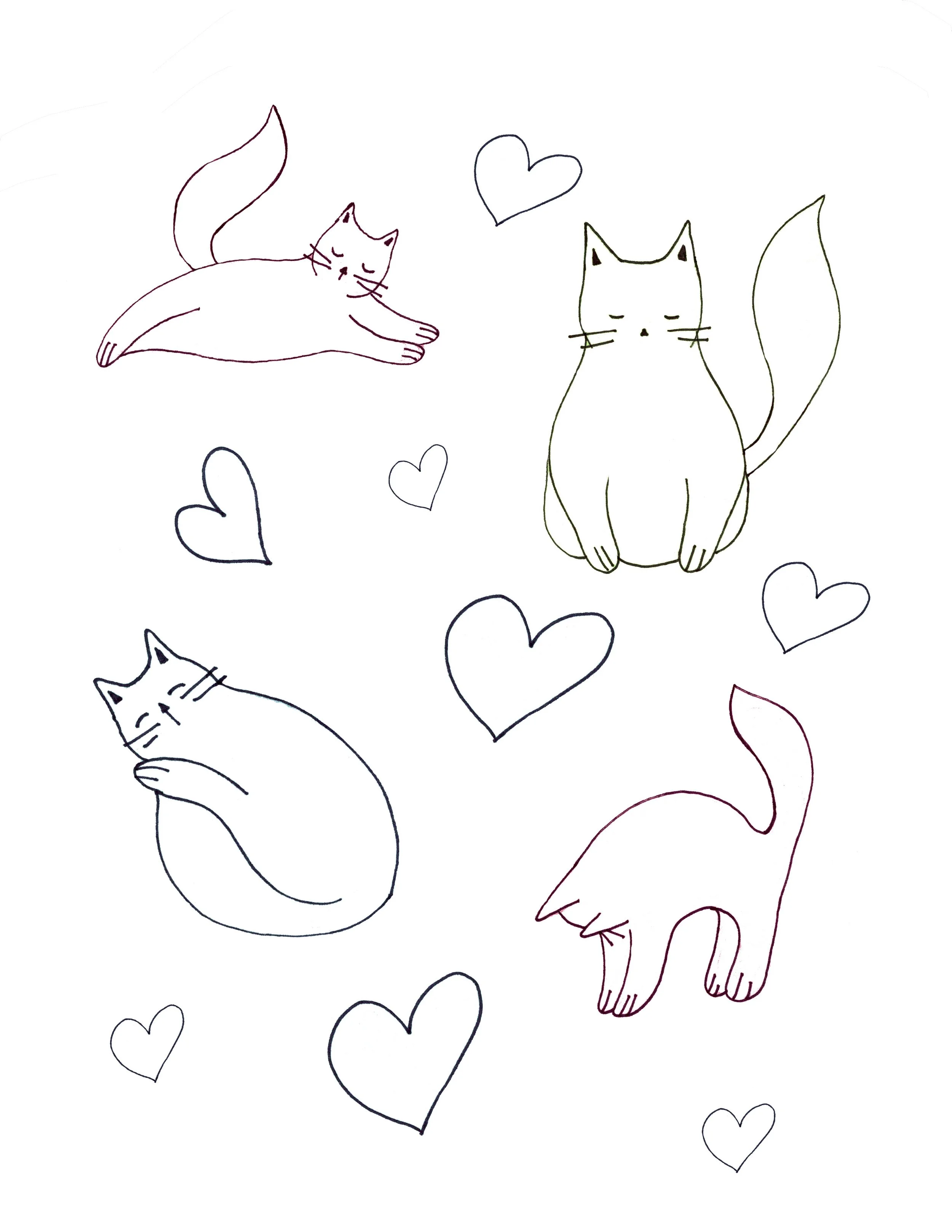 Have a Purrrrfect Valentines Day- Free Coloring Sheet PDF