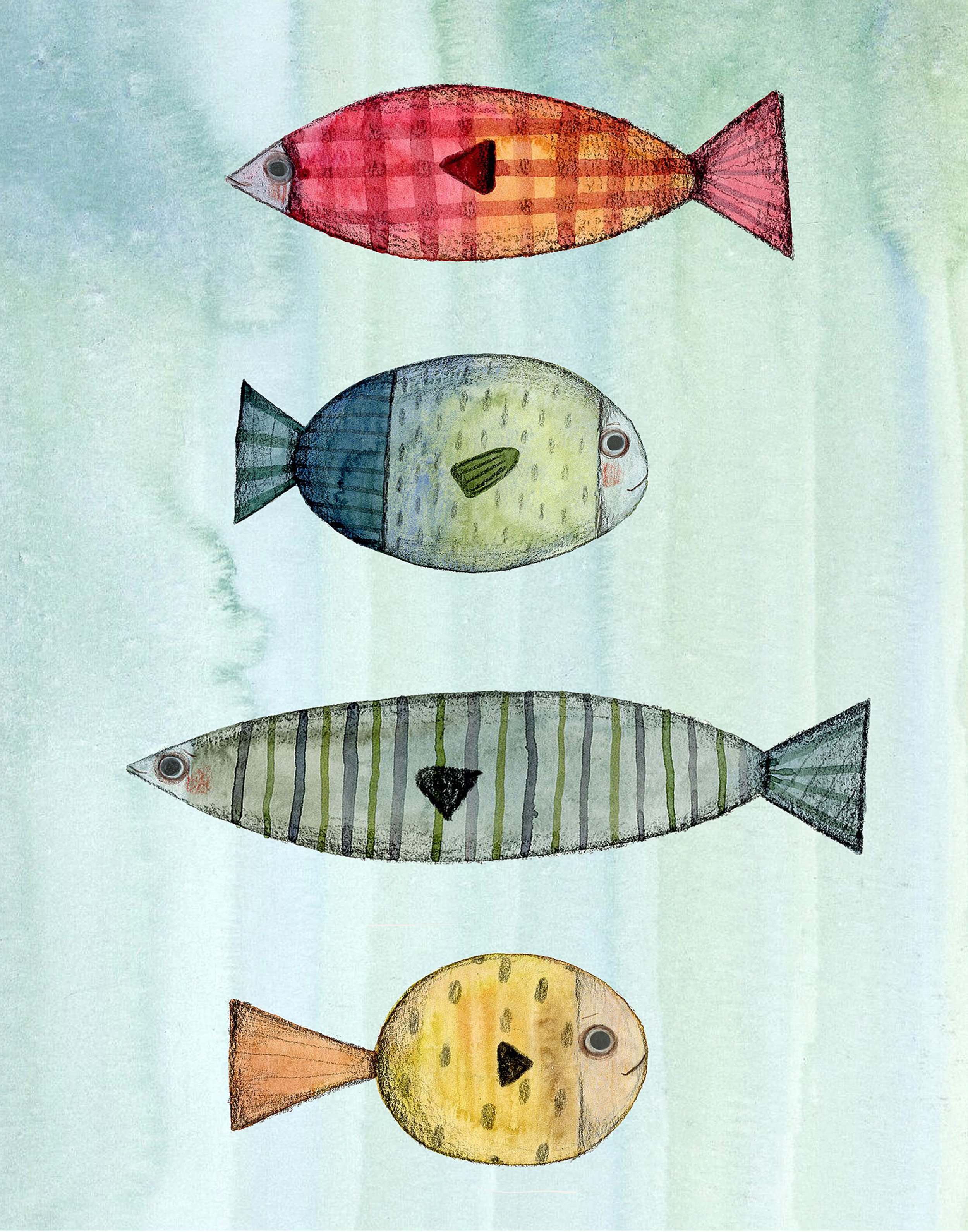 Fish Giclee Print 14 x 18 inches