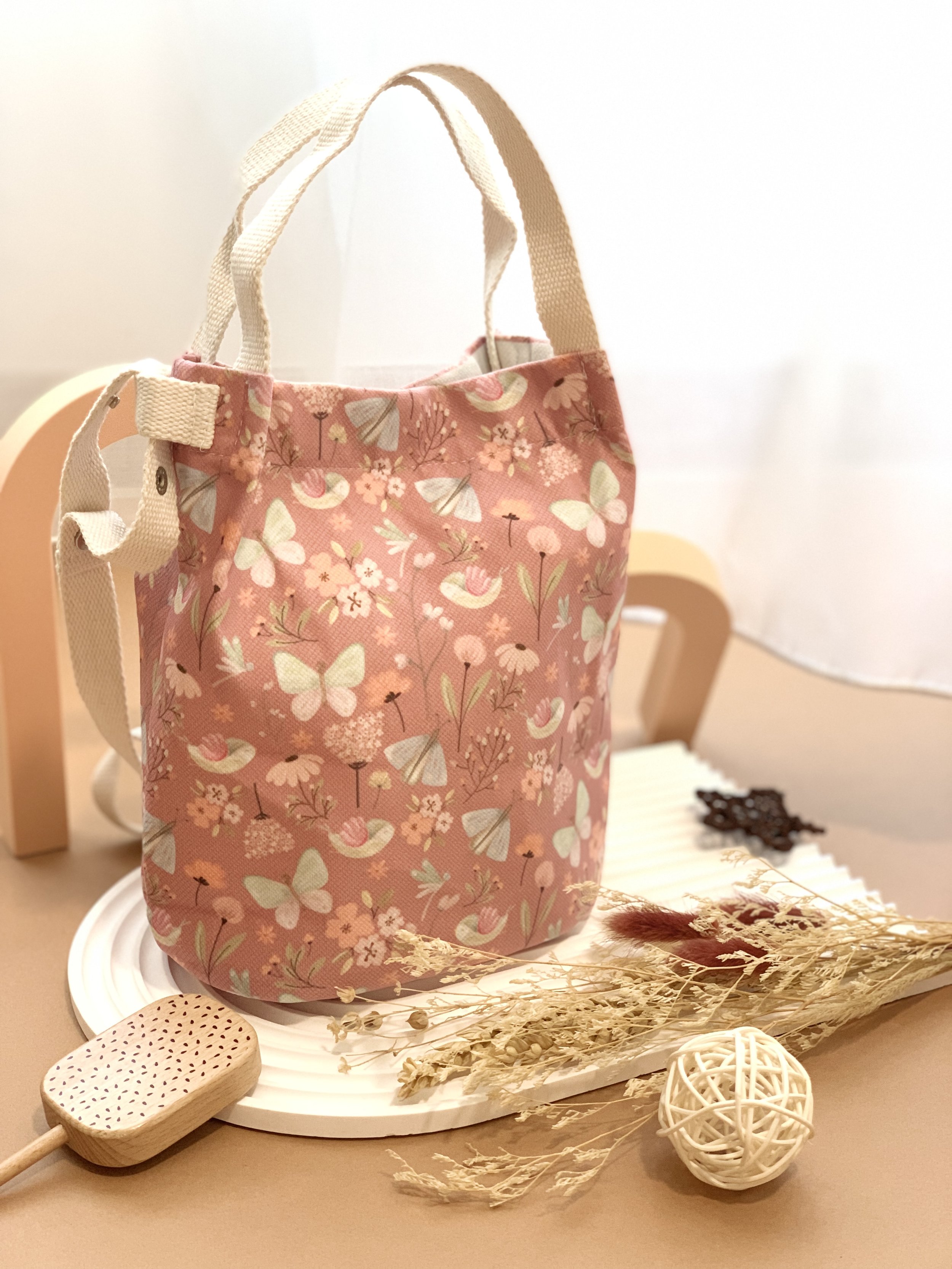 Genboku Bucket Bag with Strap 花香