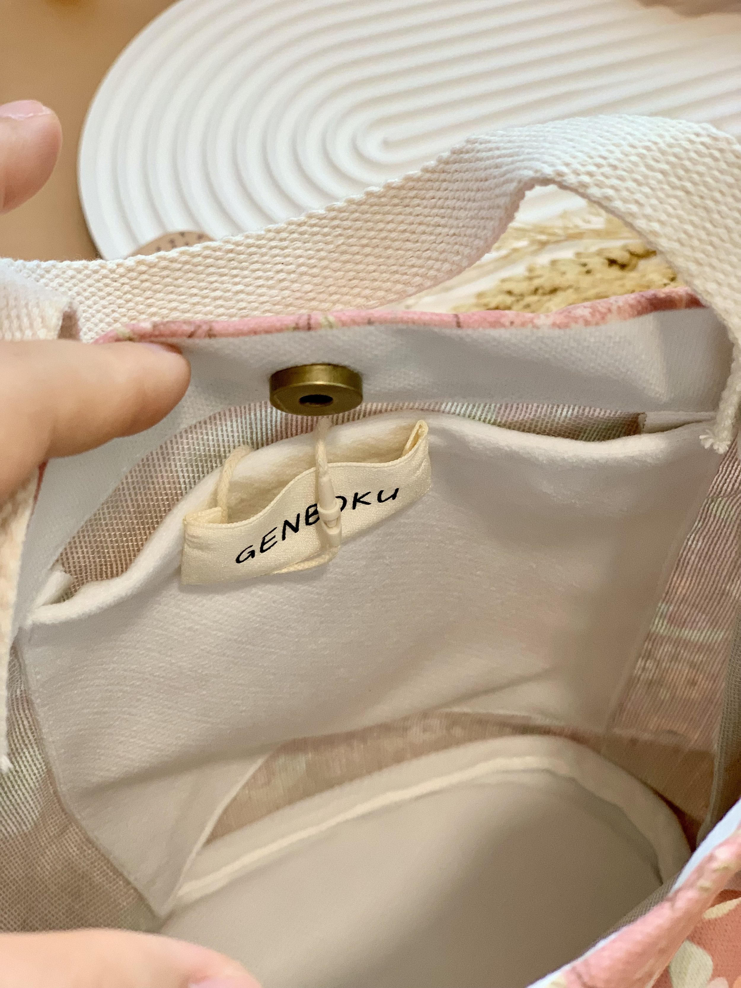 Genboku Bucket Bag with Strap 花香