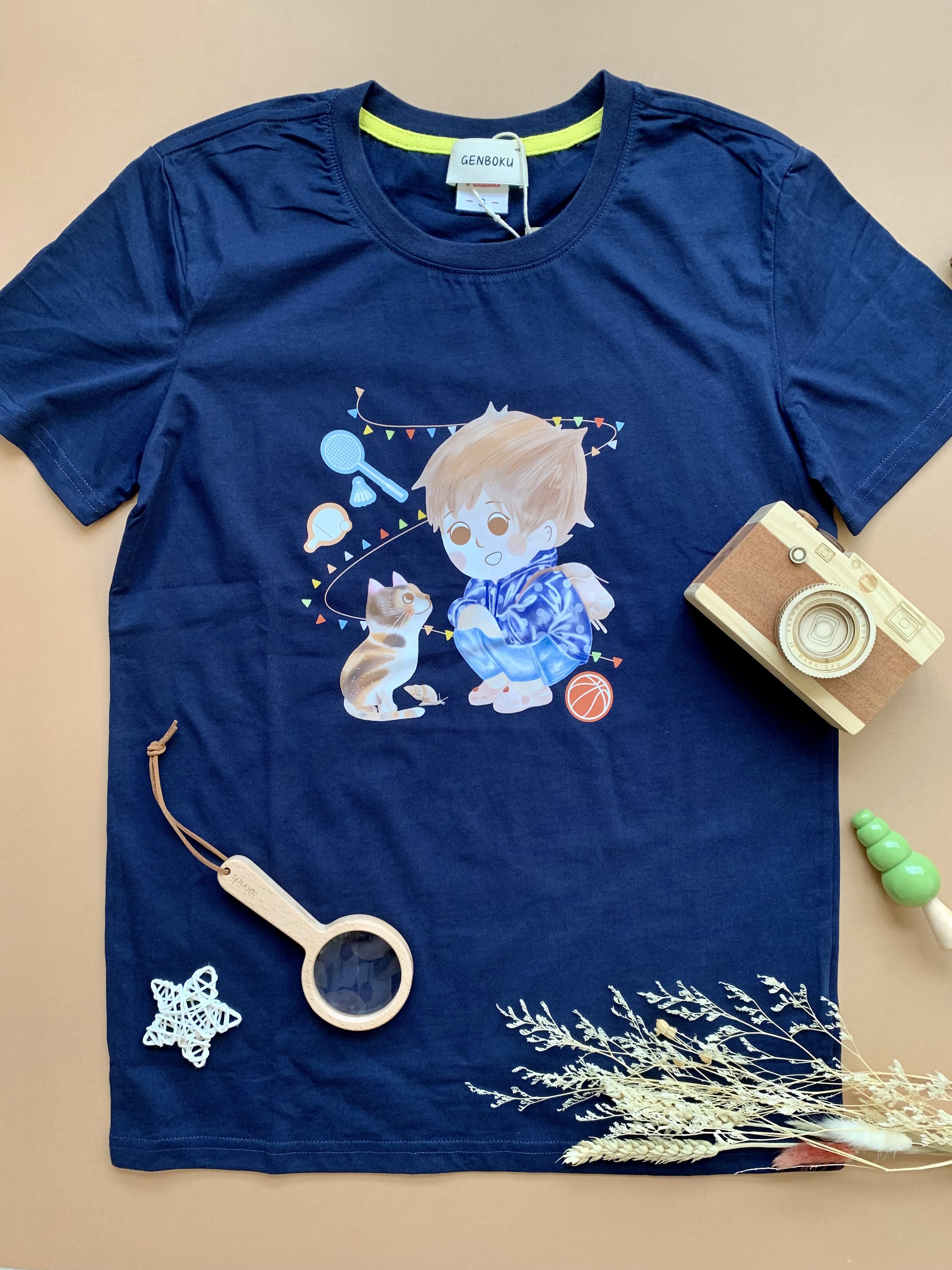 Genboku Adult Cotton Tee My Neighbour Cat