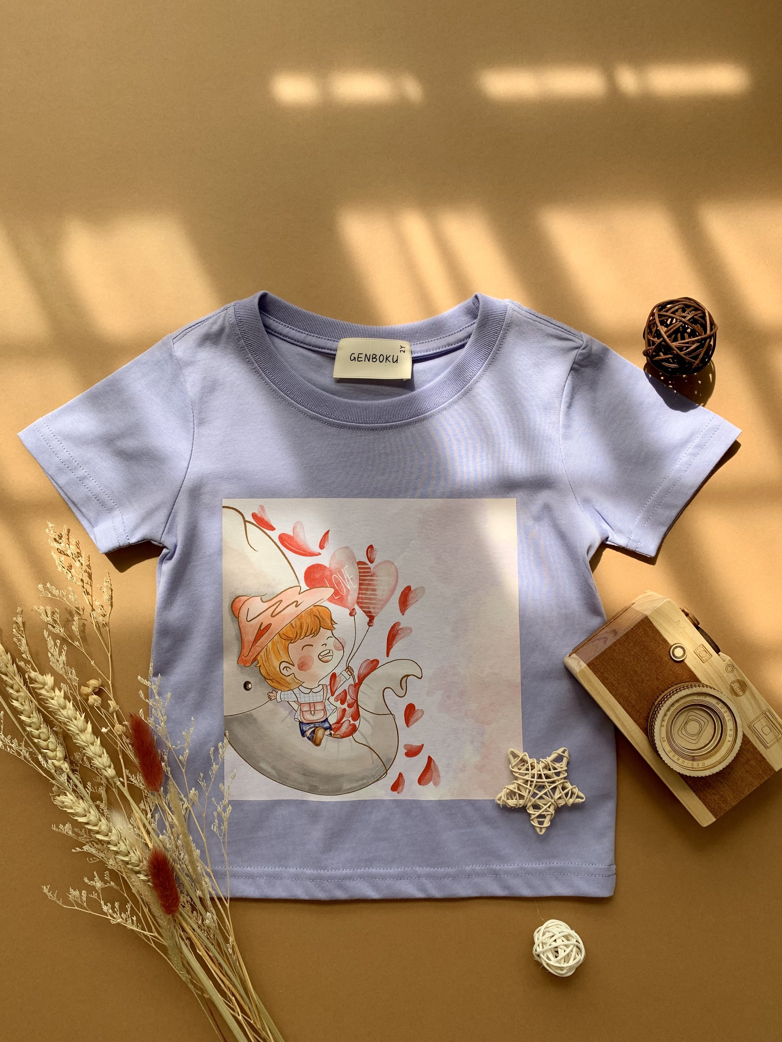 Genboku Kids Cotton Tee Love Letter