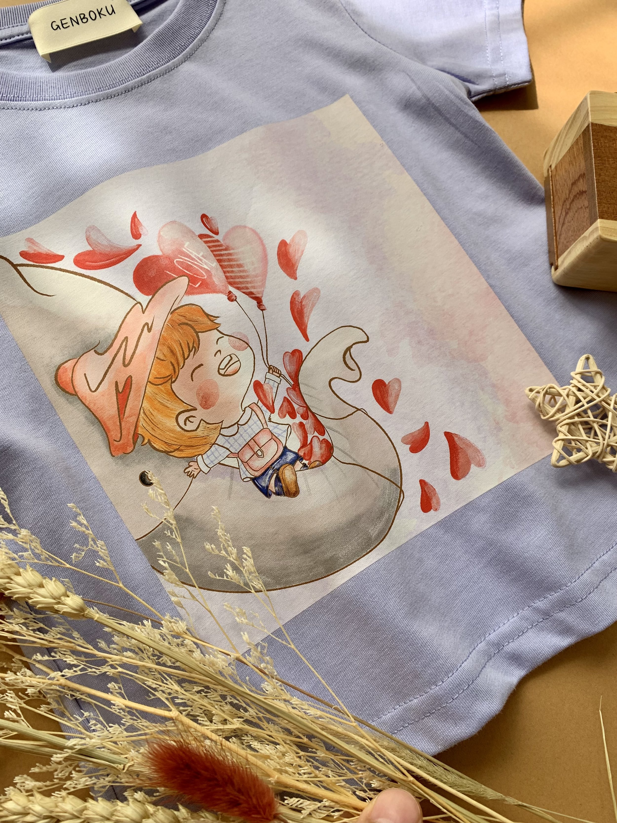 Genboku Kids Cotton Tee Love Letter