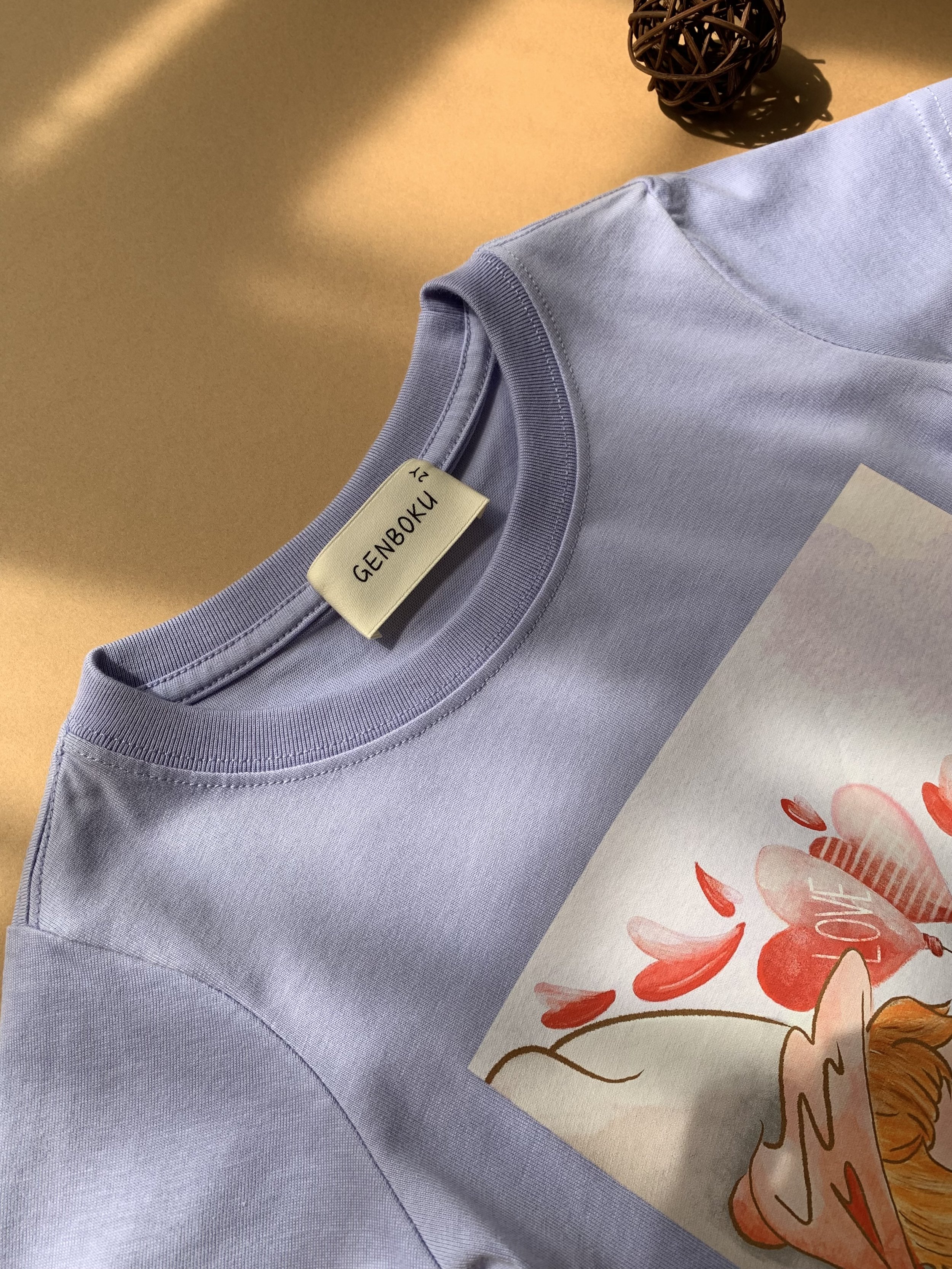Genboku Kids Cotton Tee Love Letter