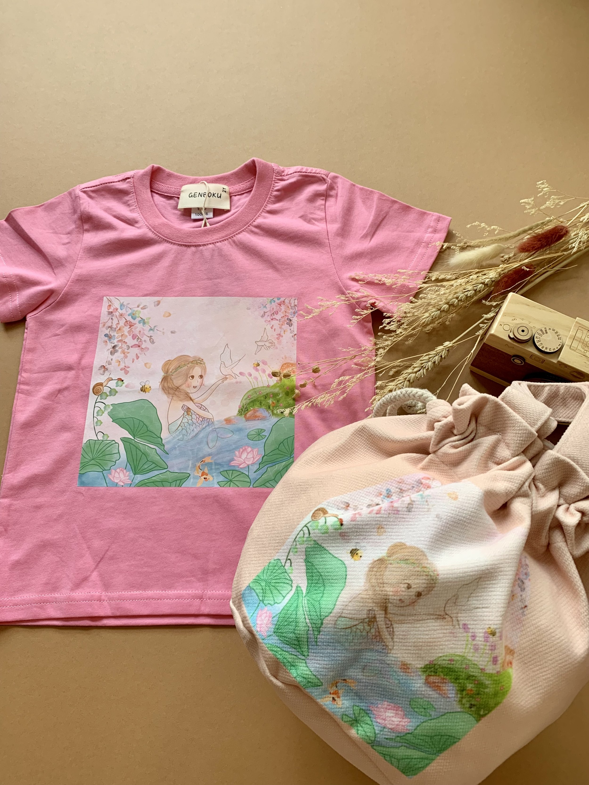 Genboku Kids Cotton Tee River Mermaid