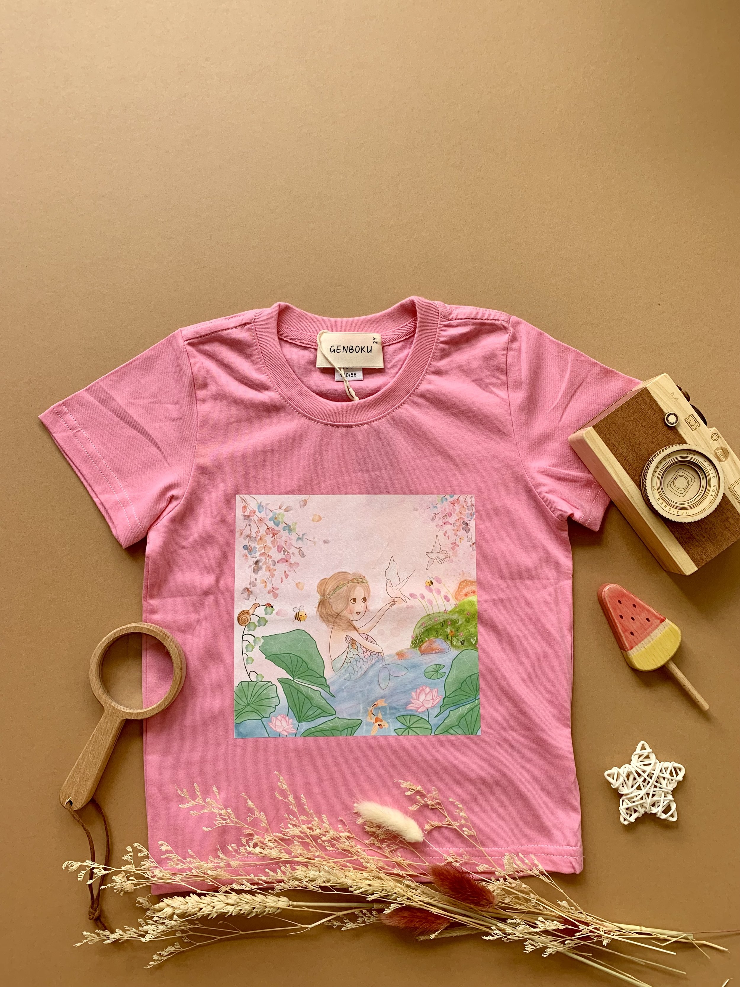 Genboku Kids Cotton Tee River Mermaid