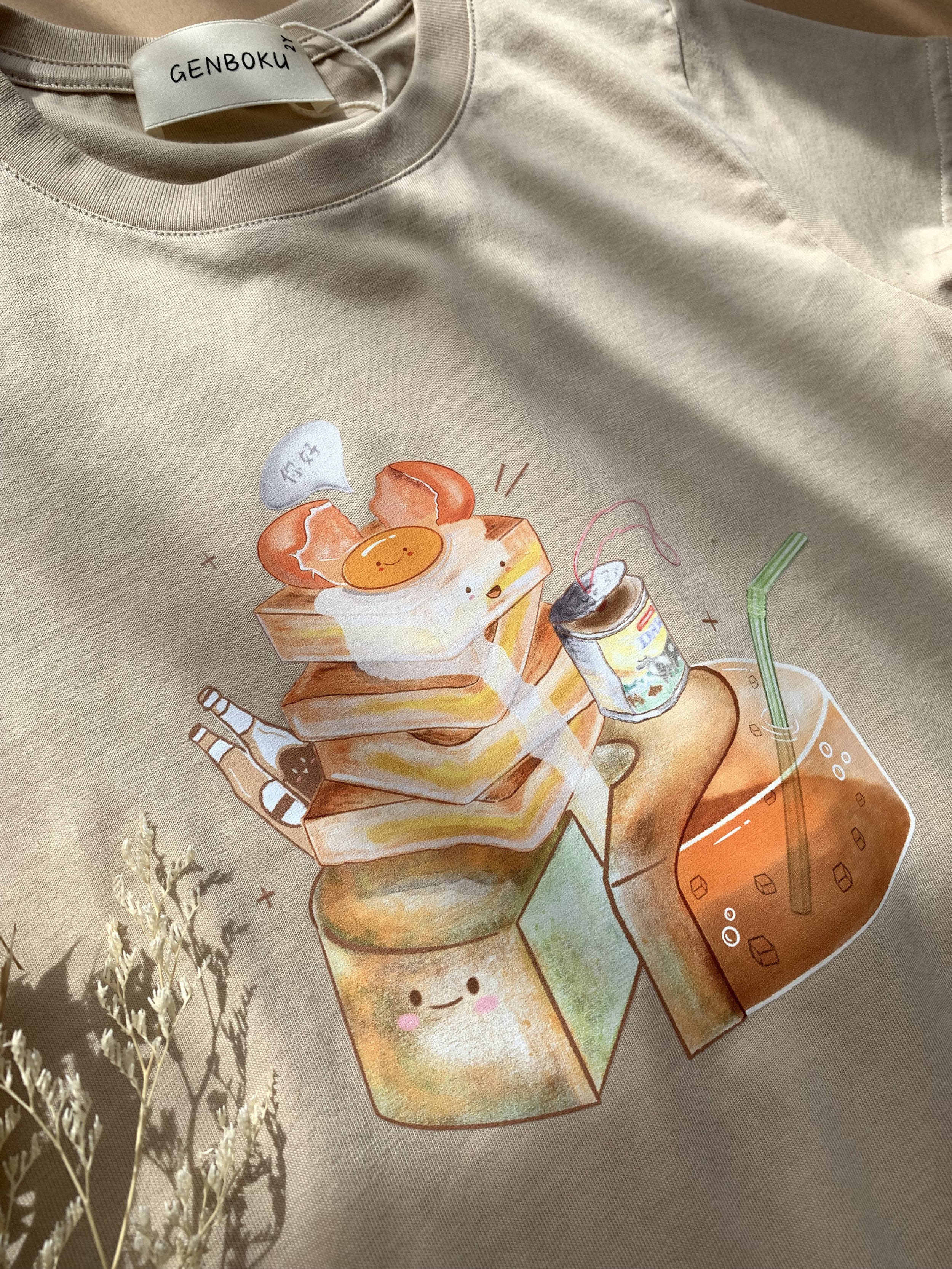 Genboku Kids Cotton Tee Singapore Breakfast