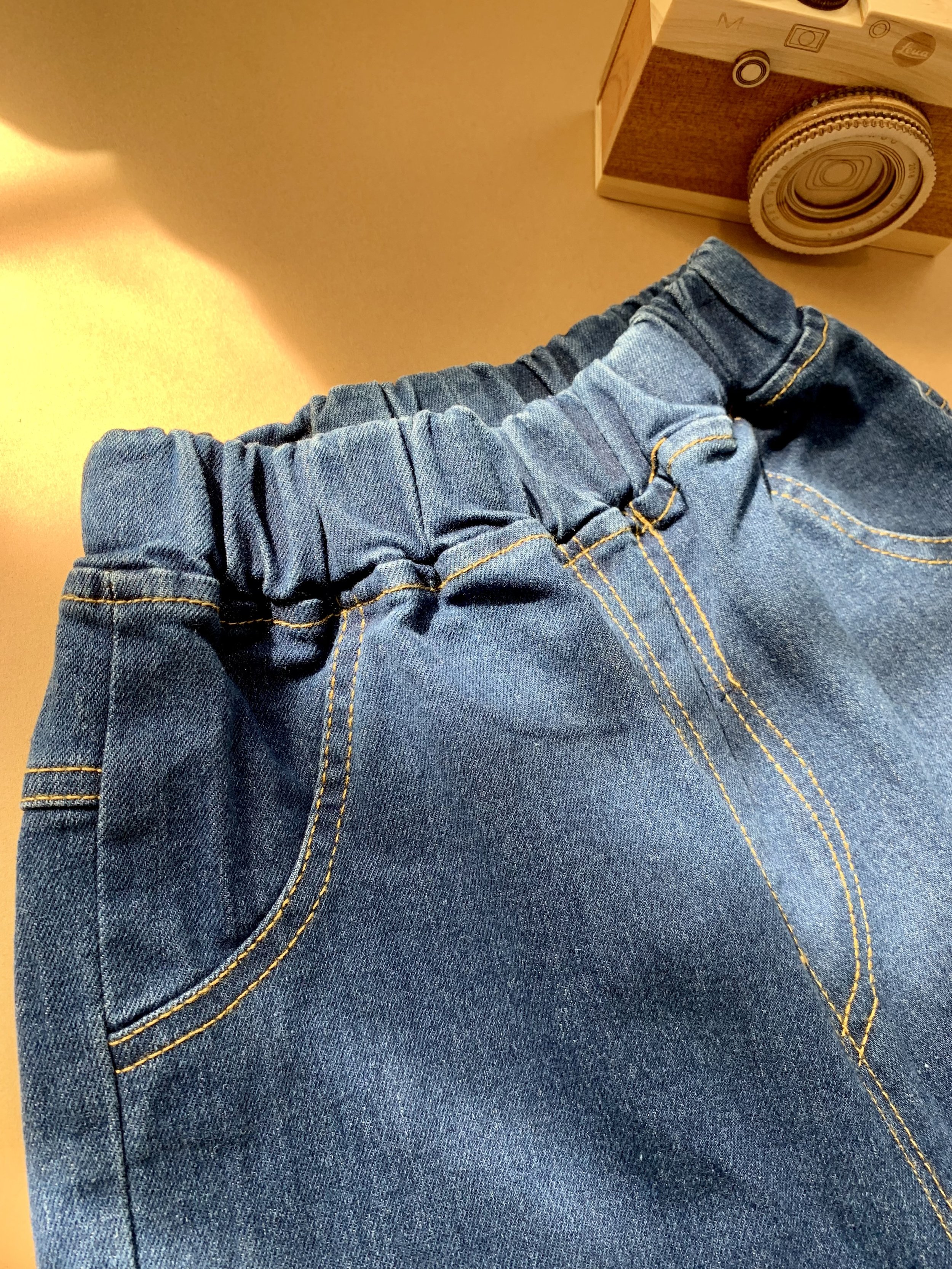 Genboku Kidswear Elastic Denim Pants