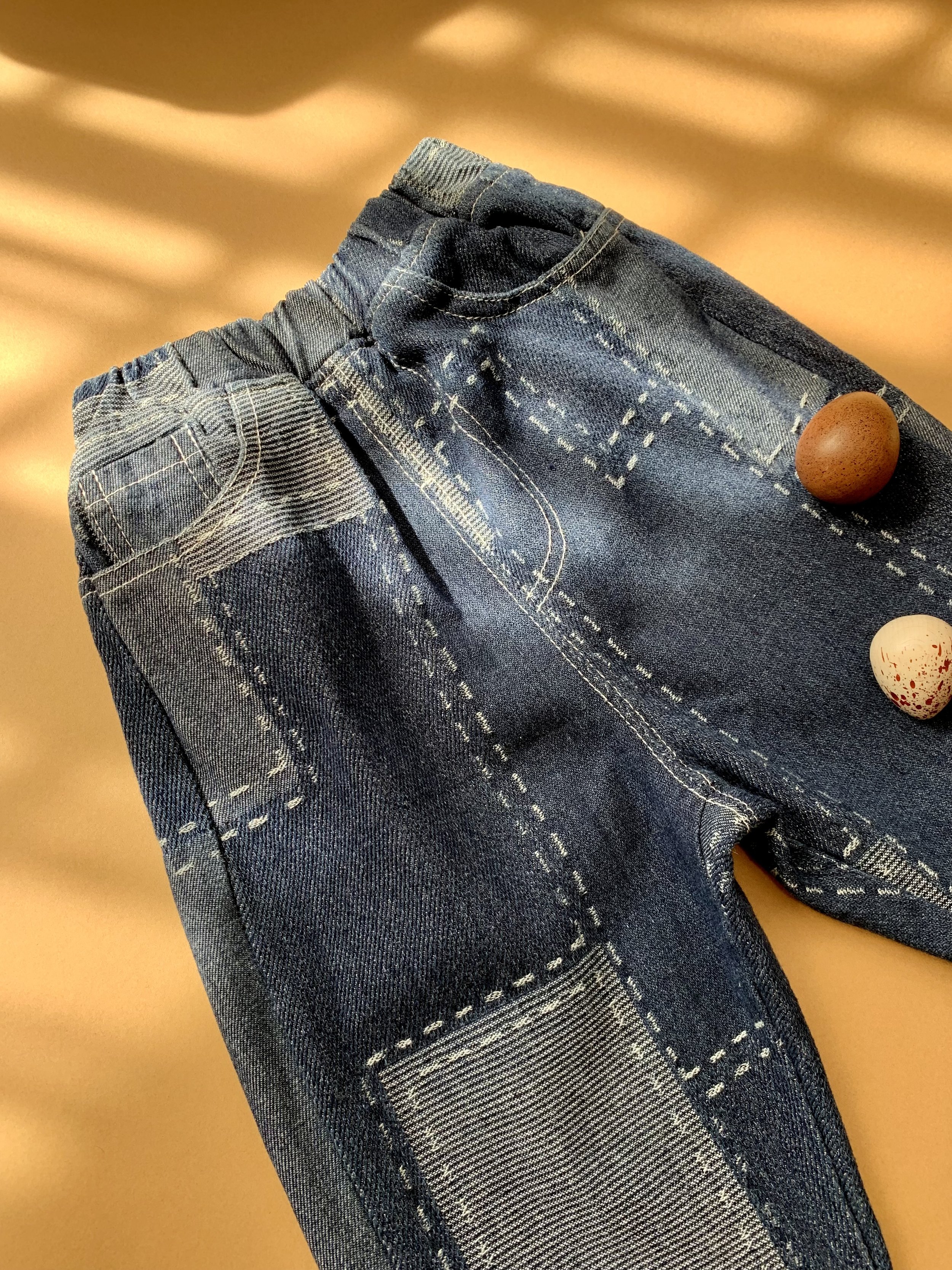 Genboku Kidswear Embroidered Denim Jeans