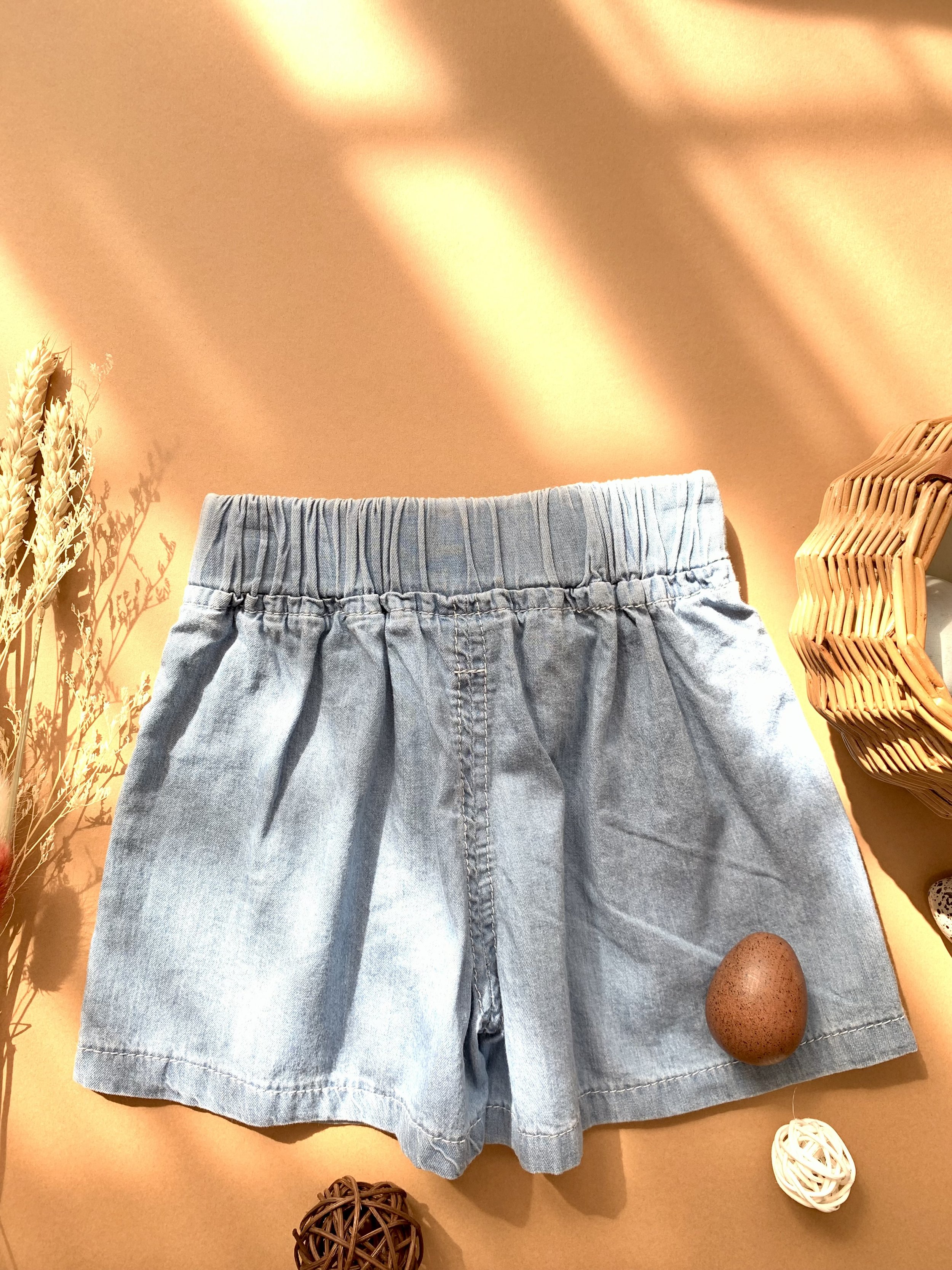 Genboku Kidswear Tie Front A-line Shorts