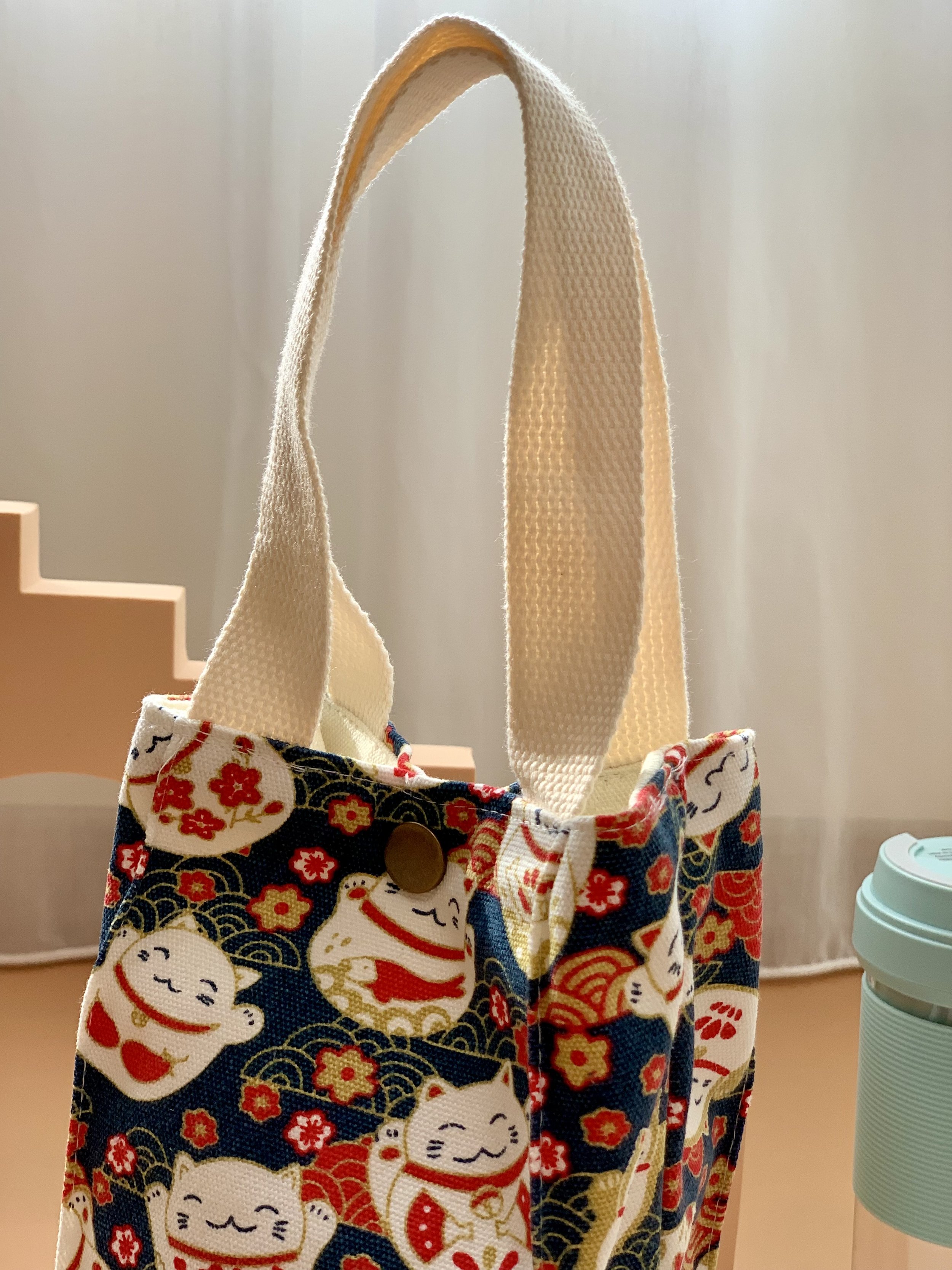 Genboku Water Bottle Carrier Lucky Cat