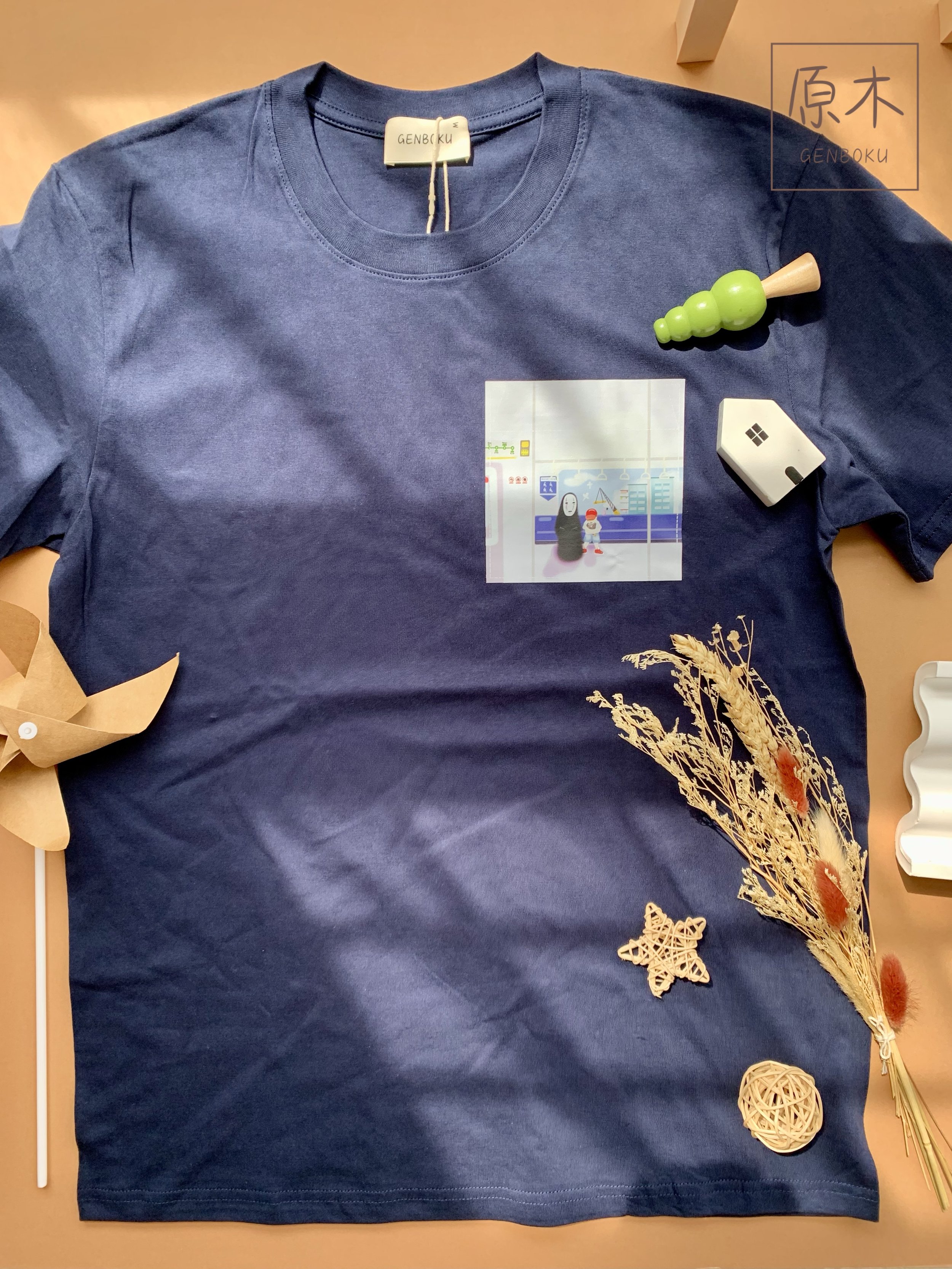 GENBOKU UNISEX COTTON TEE MY DAILY TRANSPORT