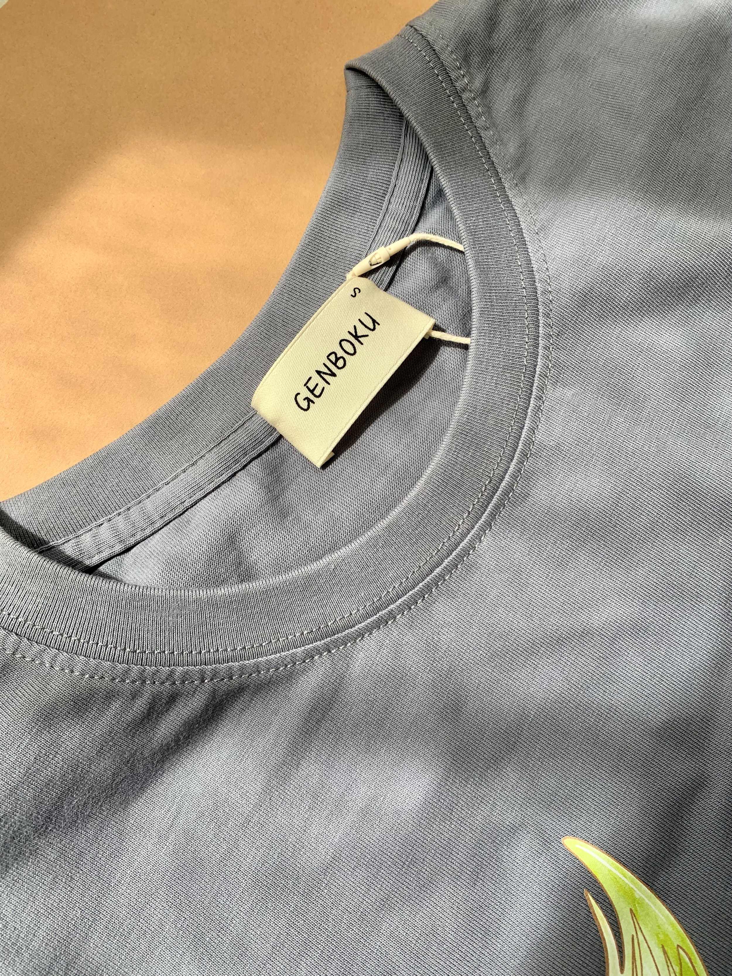 GENBOKU OVERSIZED FIT COTTON TEE MY GREEN CAT BUS 189