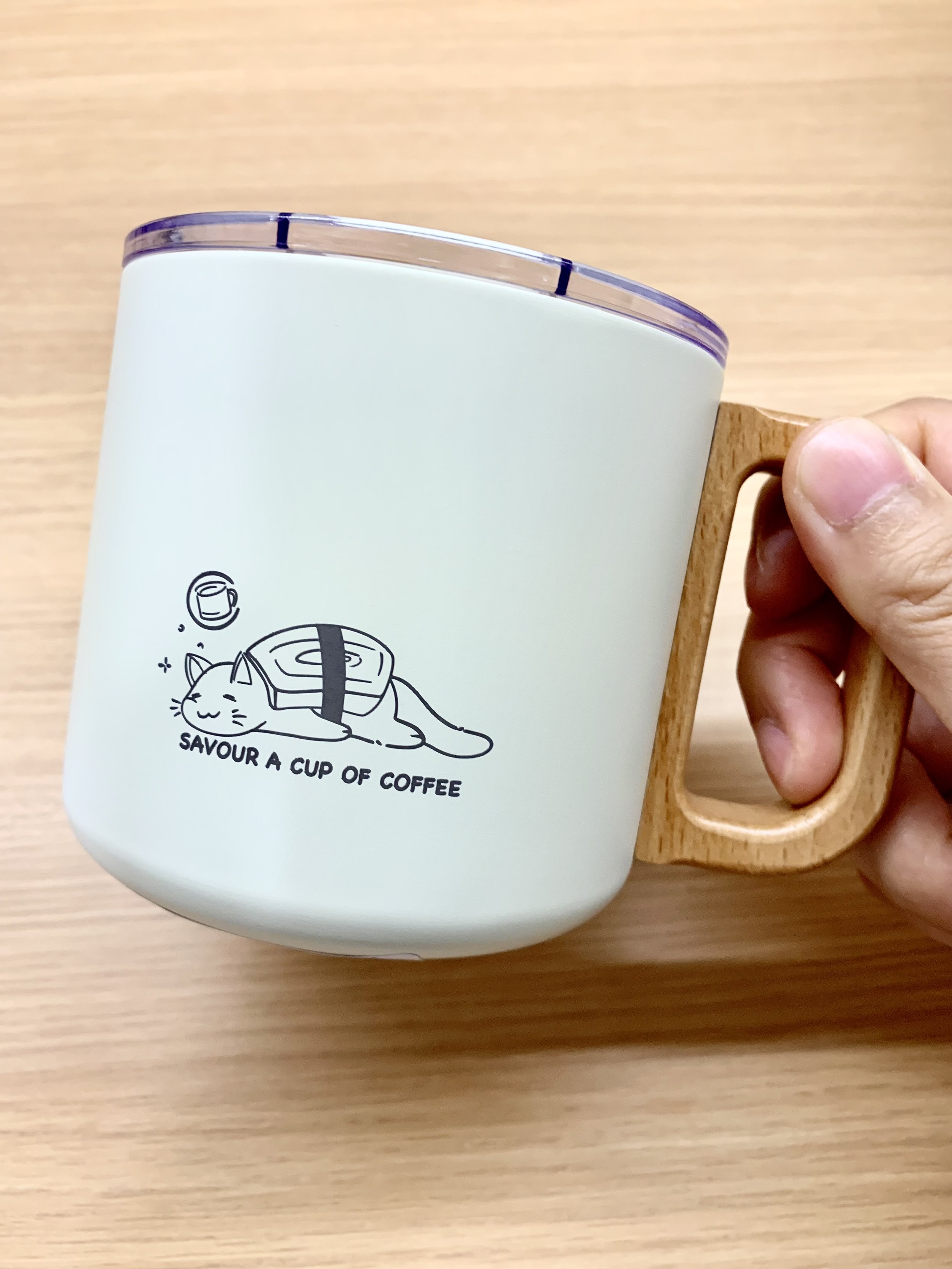 Genboku Ceramic Cup Tamago Cat, 310ml