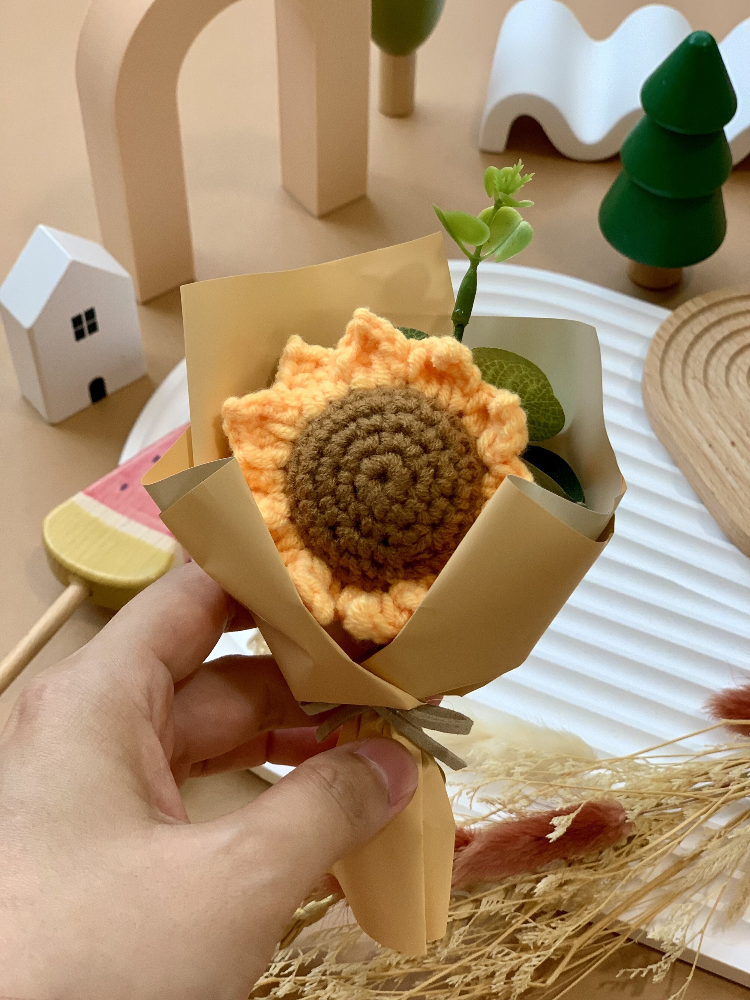 Crochet Sunflower Bouquet