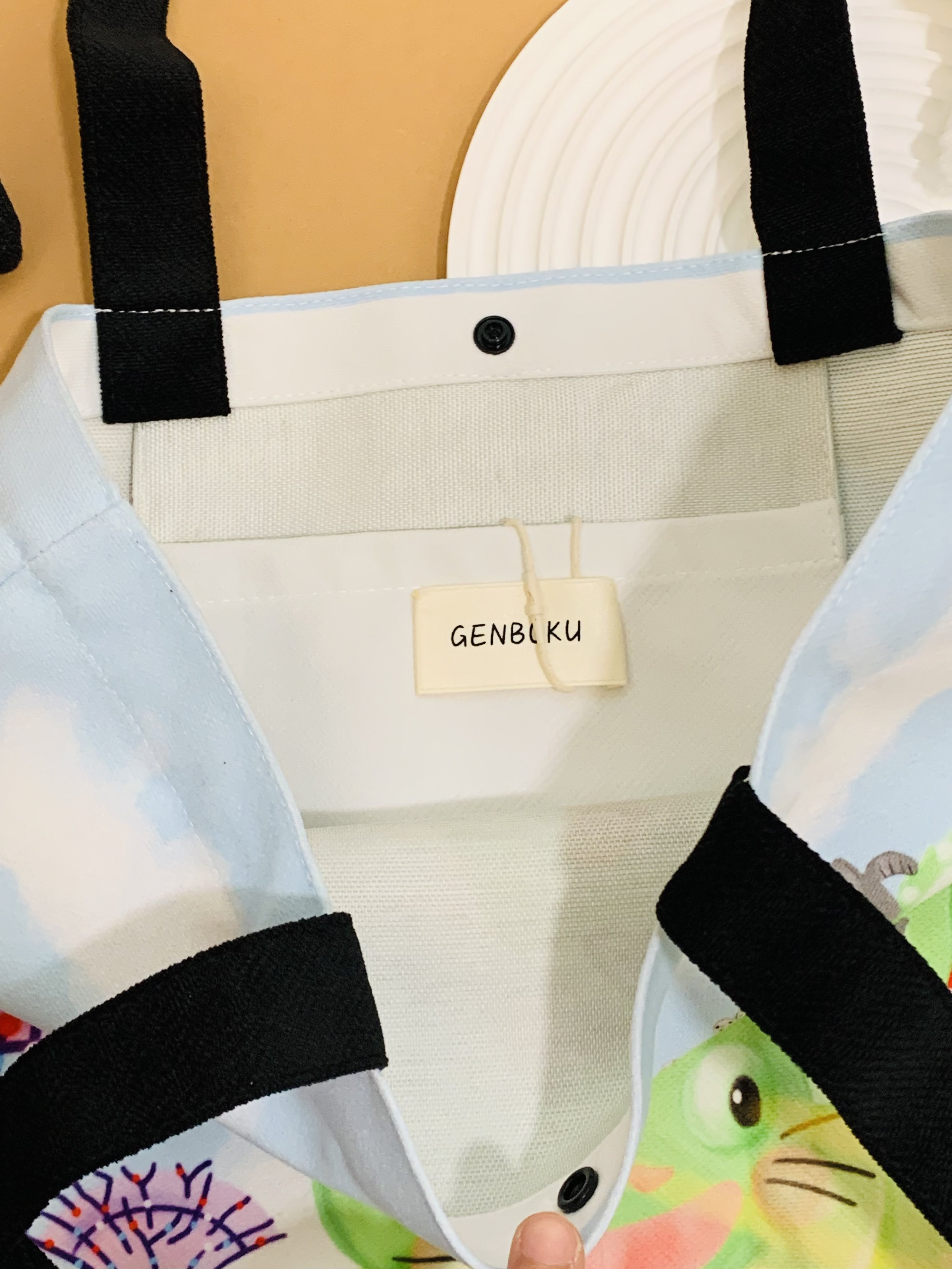Genboku Tote Bag (Medium Size) Cat Bus Adventure