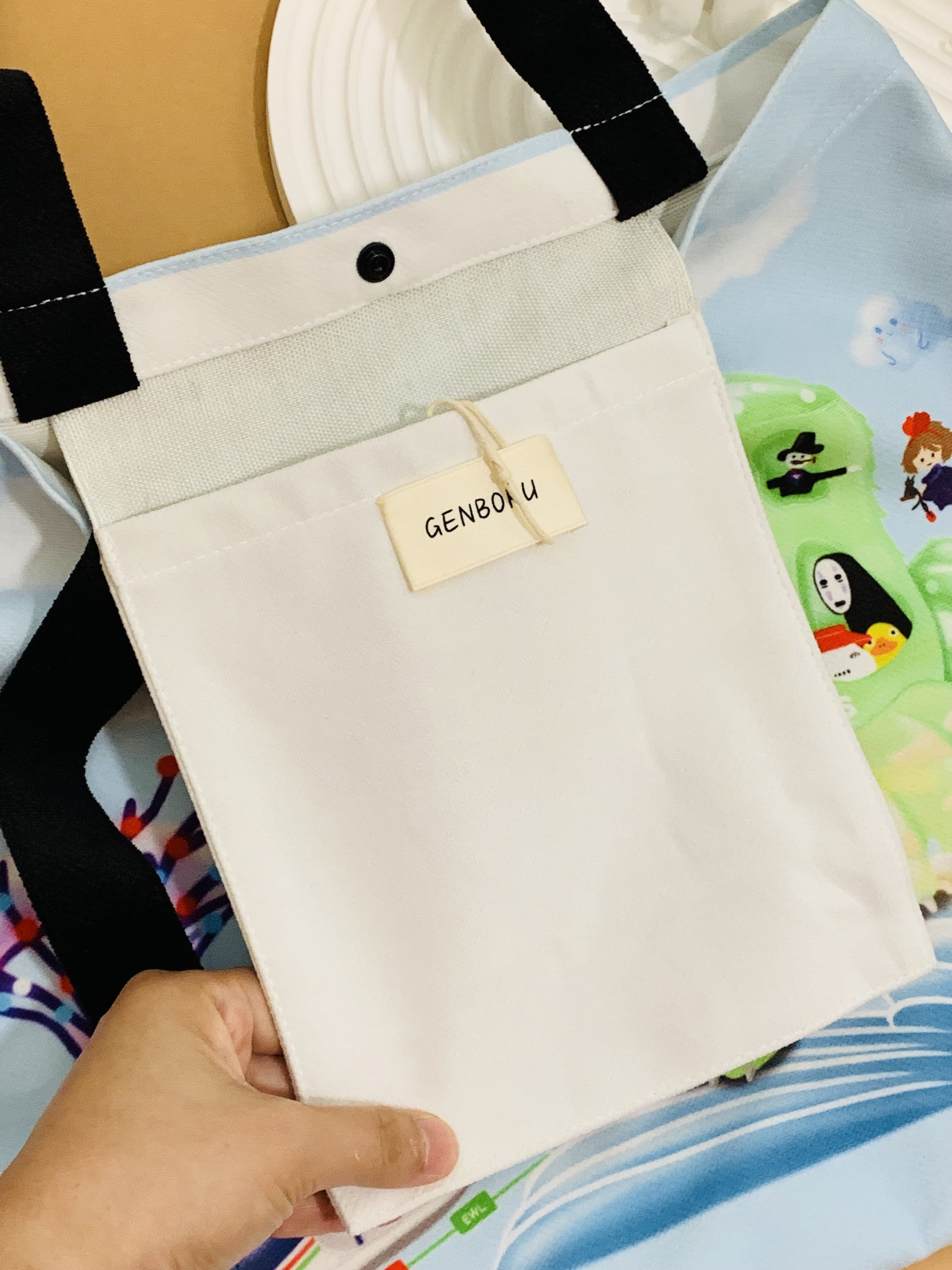 Genboku Tote Bag (Medium Size) Cat Bus Adventure