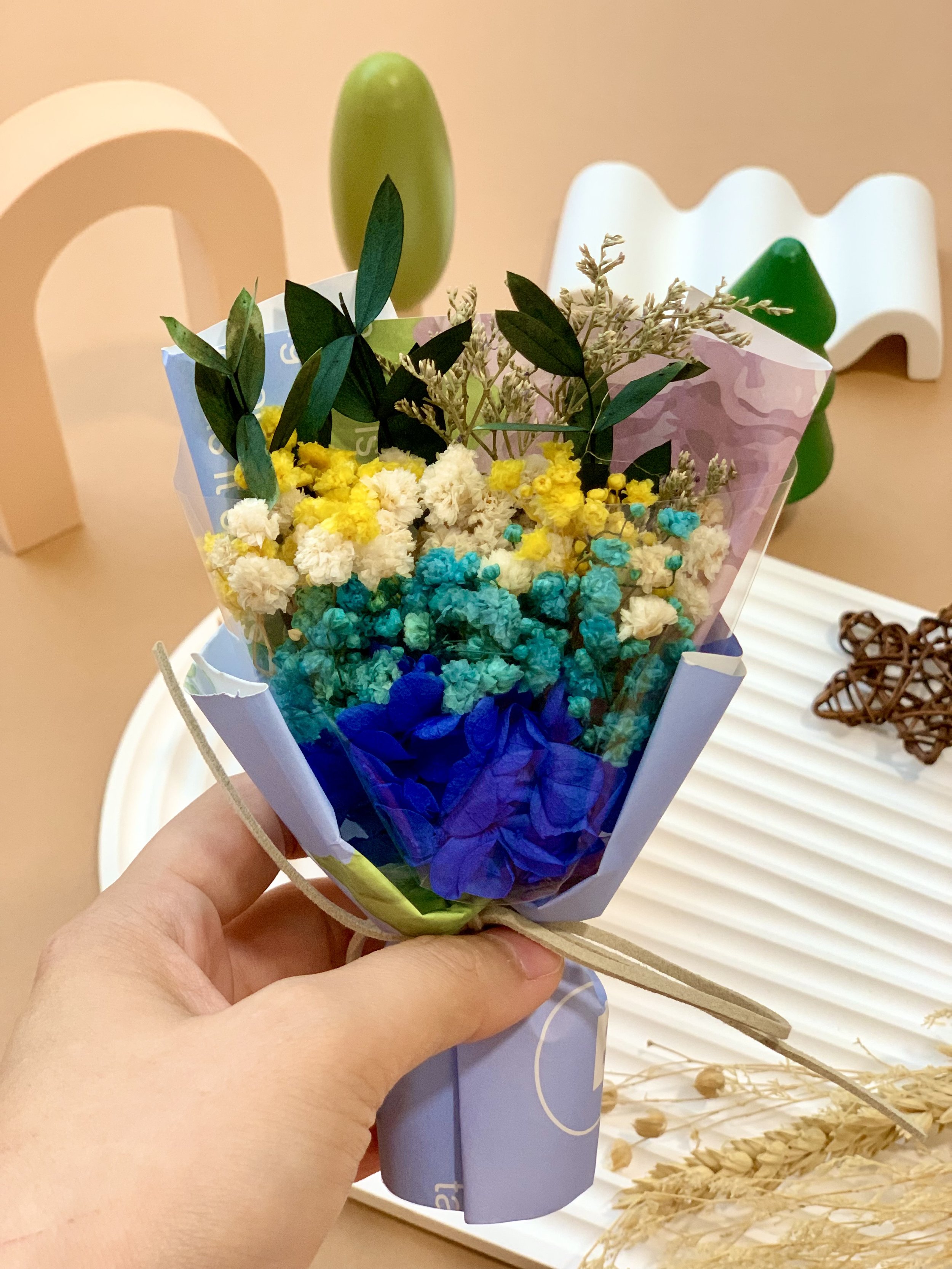 Royal Blue Flower Bouquet