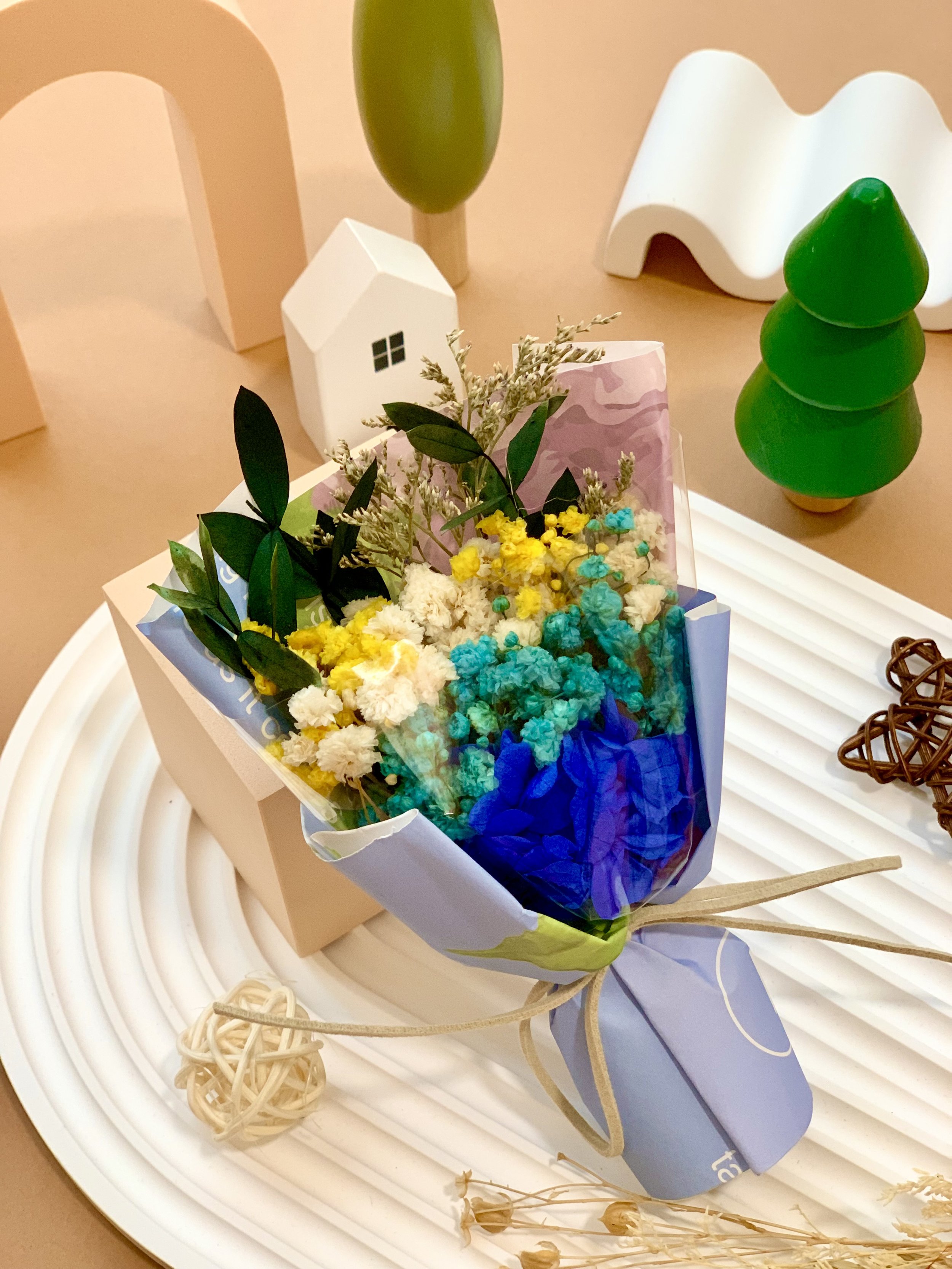 Royal Blue Flower Bouquet