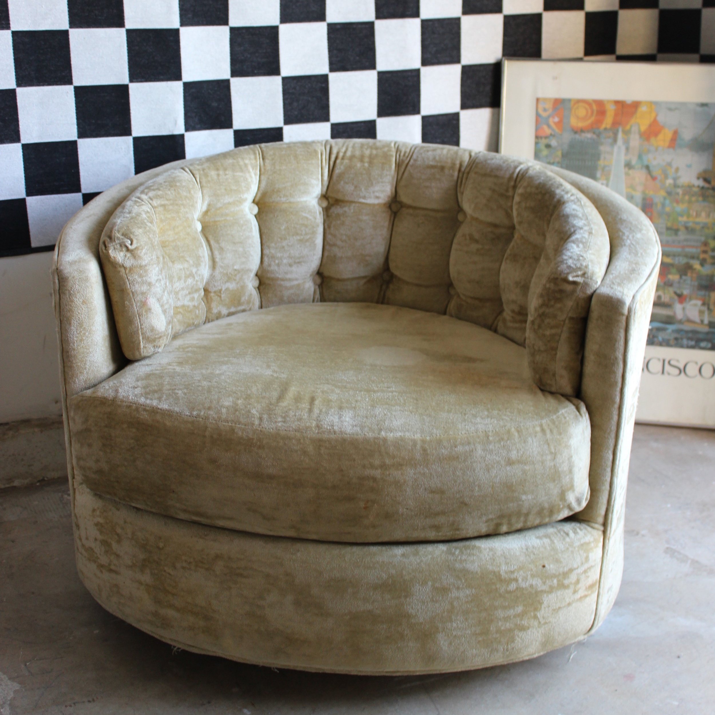 1970 Gold Art Deco Armchairs