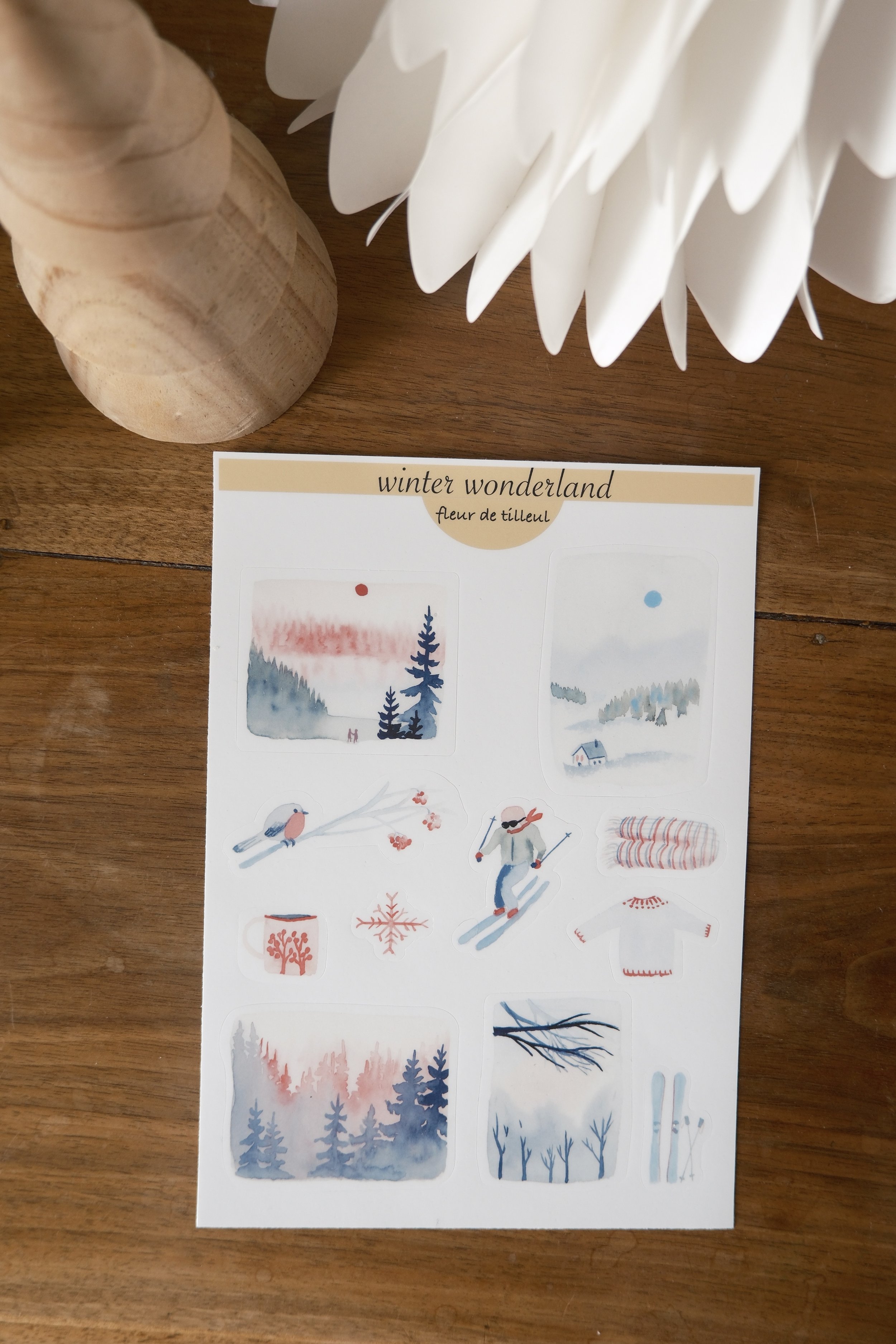 Planche de stickers winter wonderland