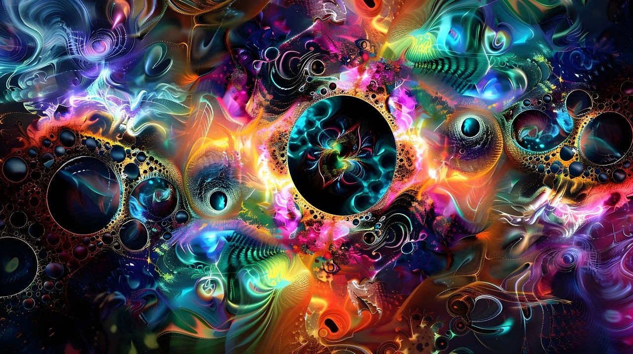 colourful AI generated trippy universe